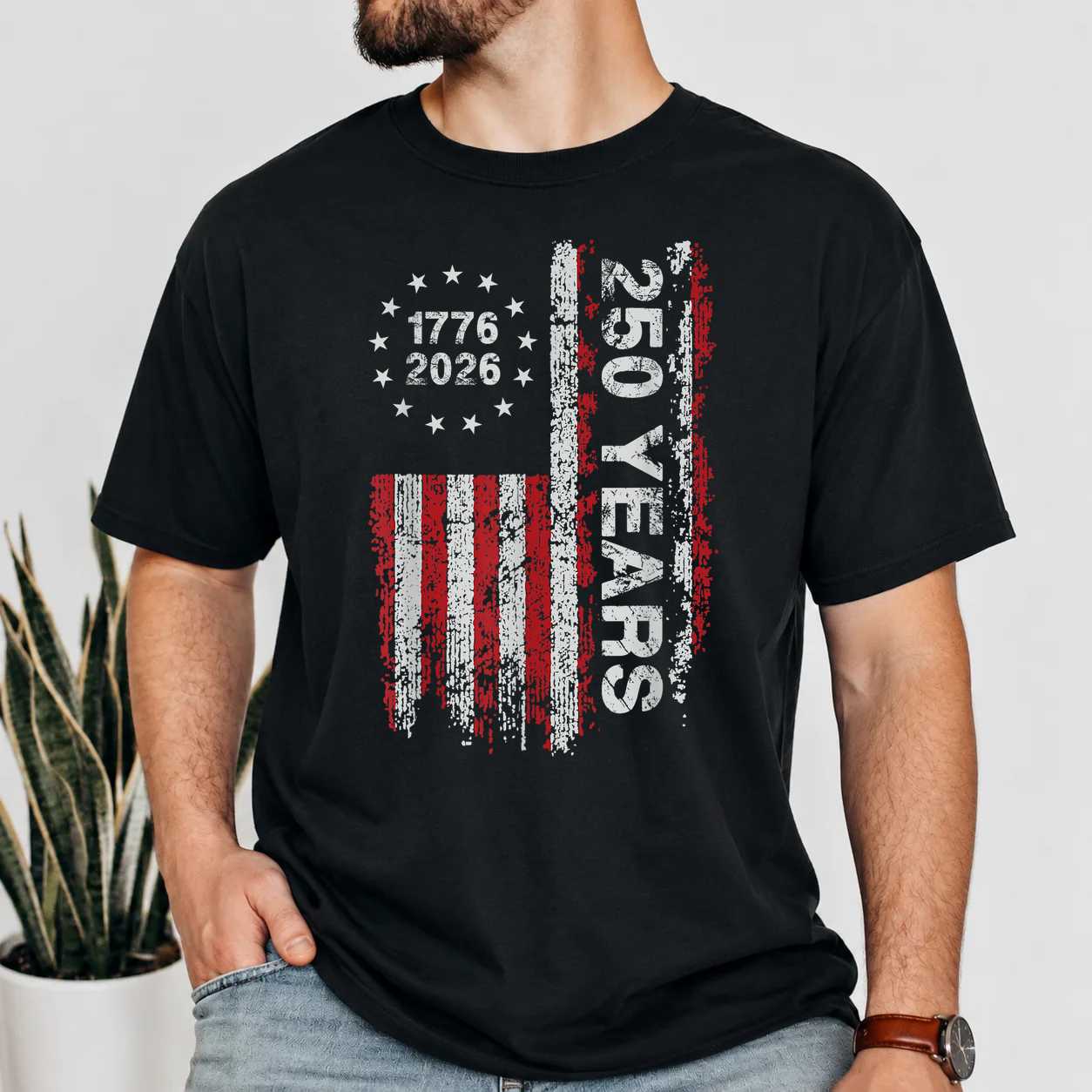 250 Years America Anniversary T-Shirt for Adults - Celebrate 250th Independence Day