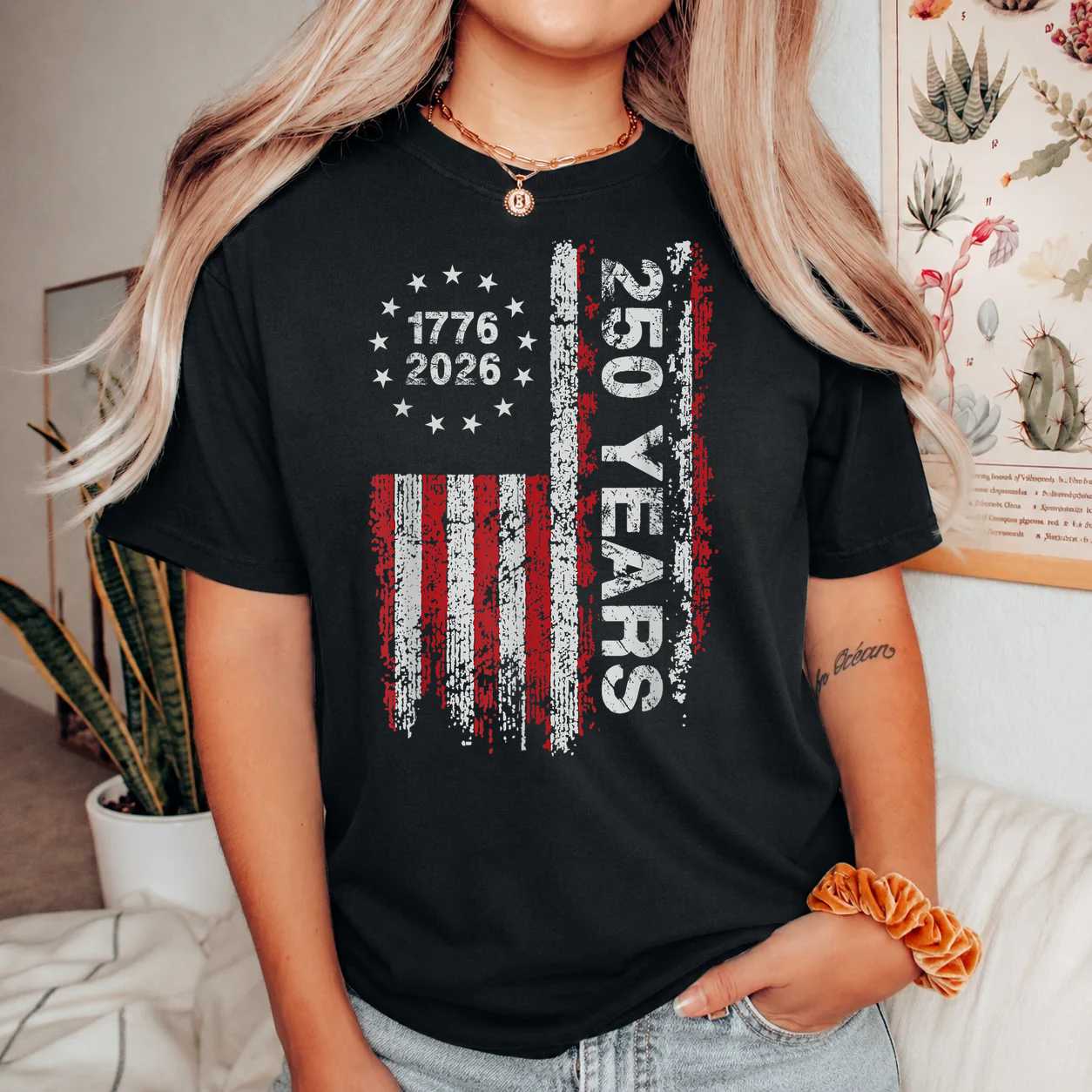 250 Years America Anniversary T-Shirt for Adults - Celebrate 250th Independence Day