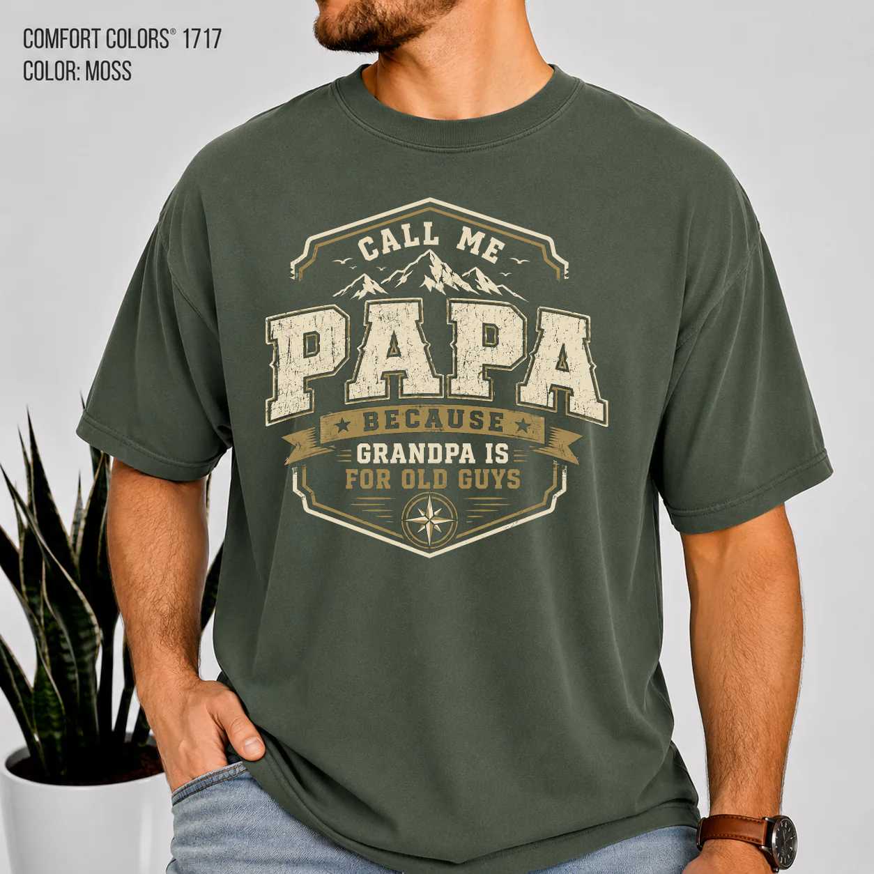 Adventure Papa Shirt Funny Outdoor Family Tee for Camping and Travel Lovers