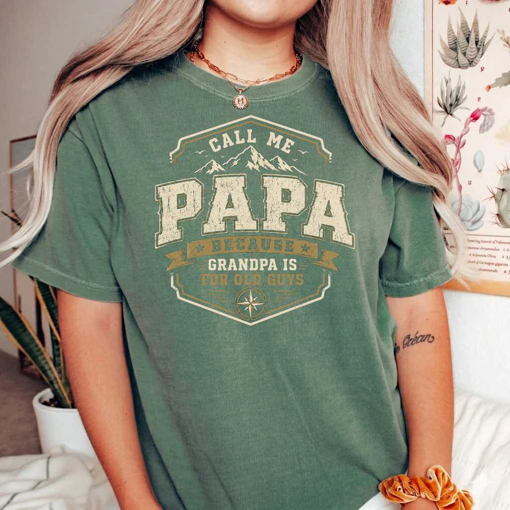 Adventure Papa Shirt Funny Outdoor Family Tee for Camping and Travel Lovers