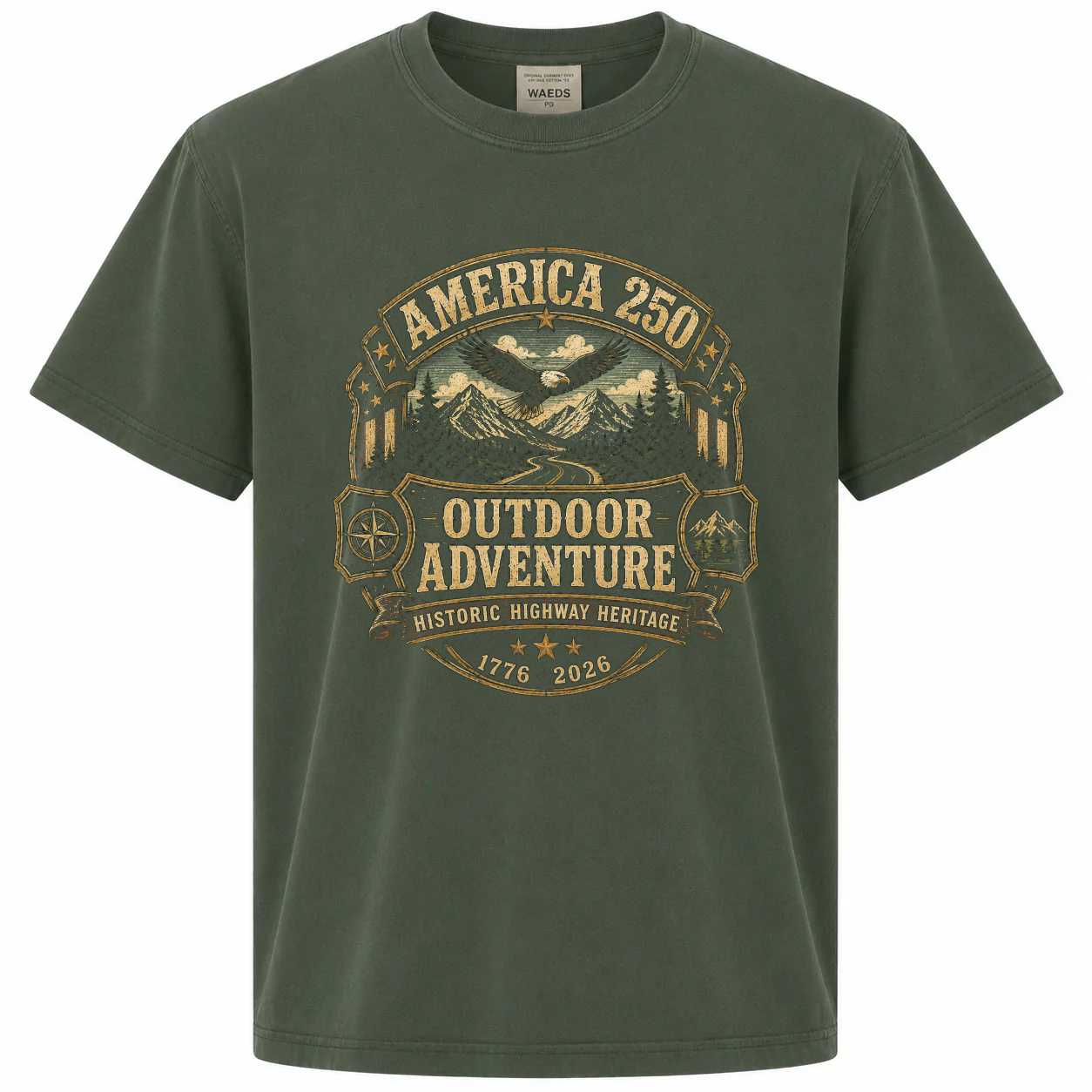 Adventure Travel Heritage T-Shirt America 250 Historic Highway Outdoor Graphic Tee for Men and Women
