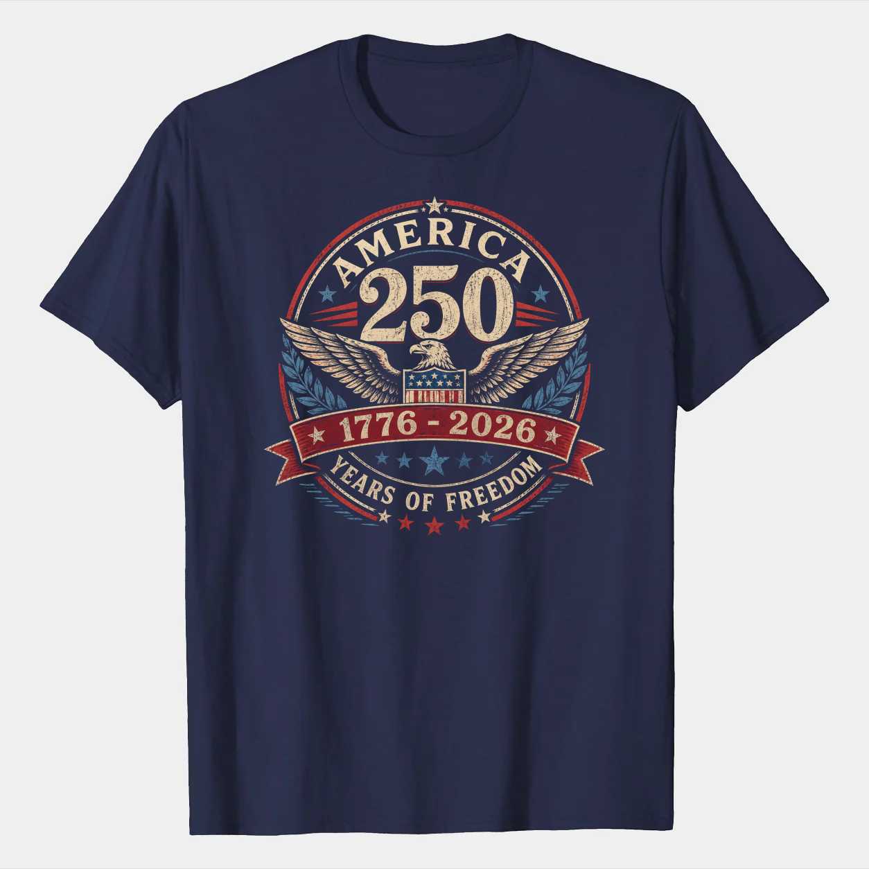 America 250 Anniversary Shirt Patriotic Freedom Badge Emblem Historical Celebration Graphic T-Shirt