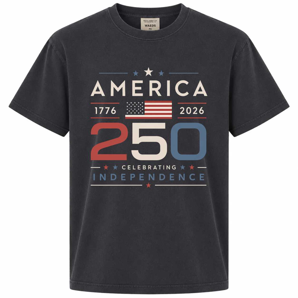 America 250 Anniversary T-Shirt Clean Modern USA Patriotic Independence Celebration Graphic Tee
