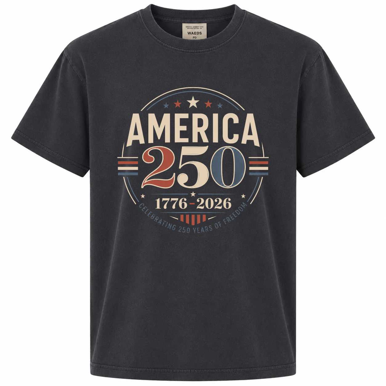 America 250 Commemorative T-Shirt Clean Modern 1776-2026 Patriotic Anniversary Graphic Tee