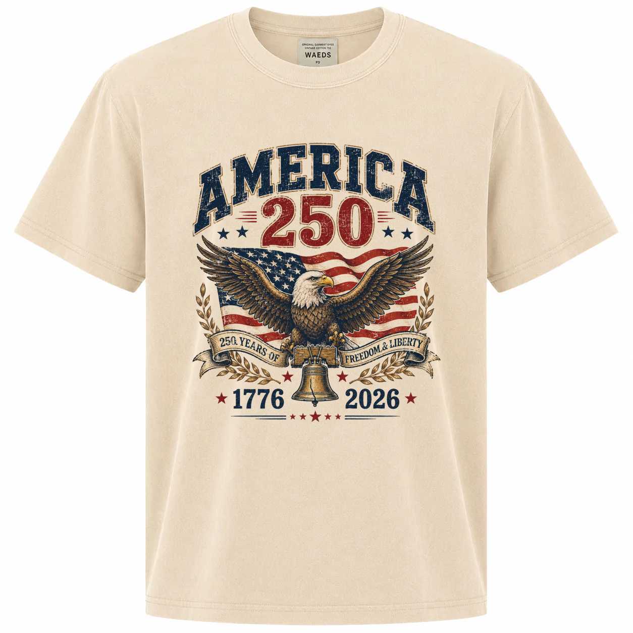 America 250 Heritage T-Shirt Vintage Distressed Patriotic Eagle USA Flag 1776-2026 Anniversary Graphic Tee