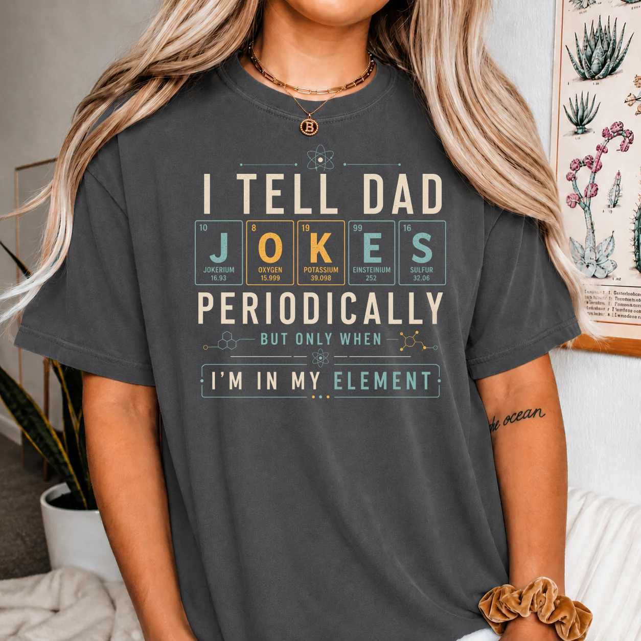 Chemistry Dad Sweatshirt Funny Science Humor Graphic Minimal Modern Typography Gift for Fathers STEM Teachers and Engineers