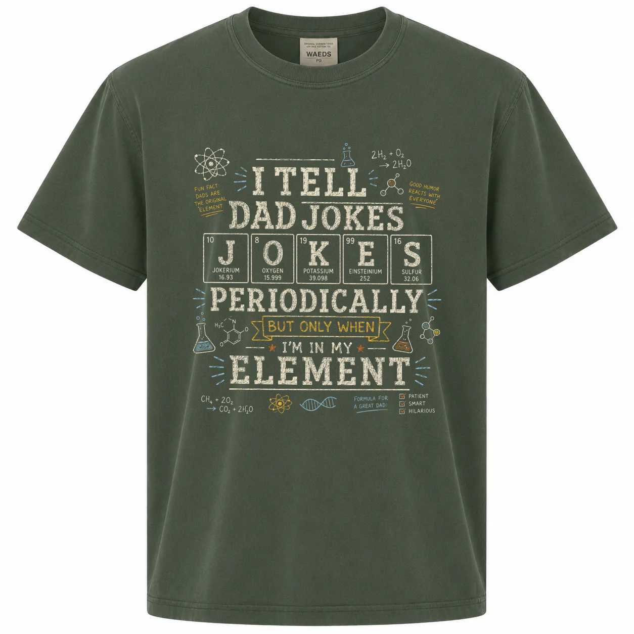 Chemistry Teacher Sweatshirt Funny Dad Jokes Science Graphic Chalkboard Classroom Design Gift for Fathers STEM Educators