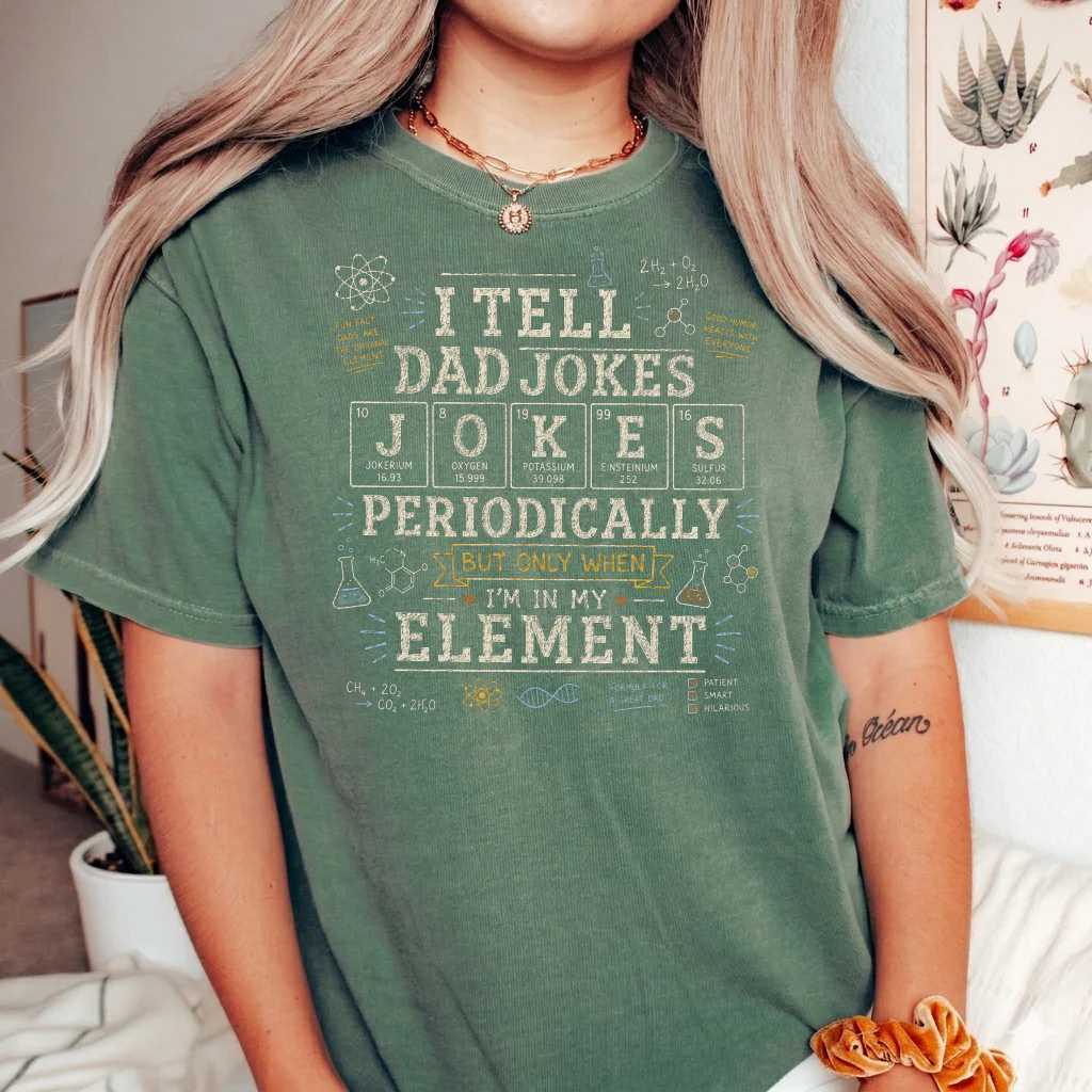 Chemistry Teacher Sweatshirt Funny Dad Jokes Science Graphic Chalkboard Classroom Design Gift for Fathers STEM Educators