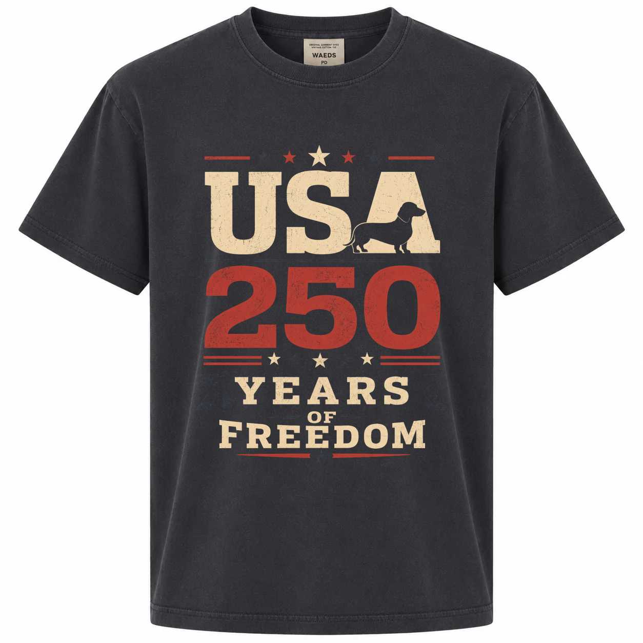 Dachshund USA 250 Shirt Minimal Patriotic Typography T-Shirt America Freedom Dog Lover Graphic Tee