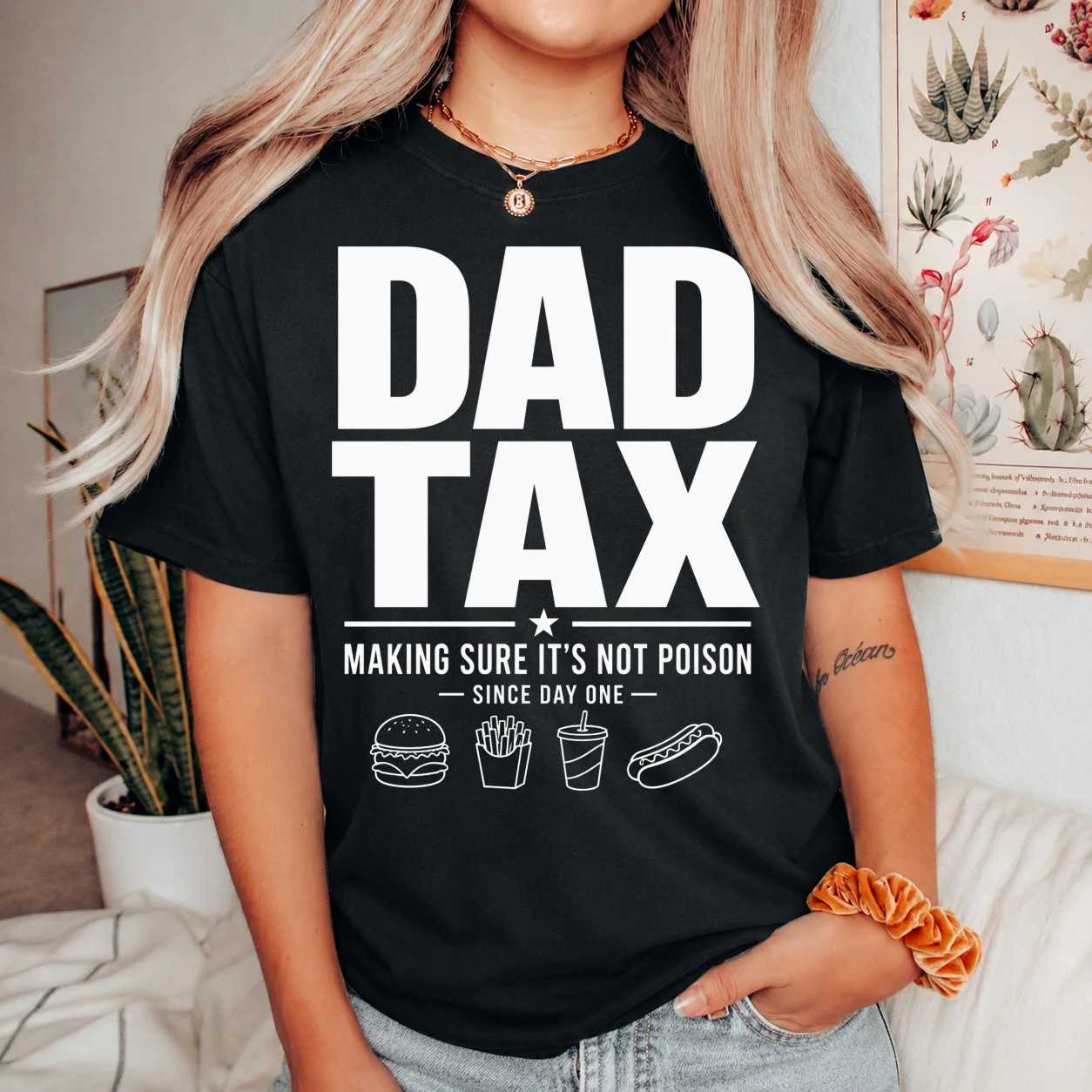 Dad Tax Funny Dad Joke Sweatshirt Making Sure It's Not Poison Minimal Father Humor Gift