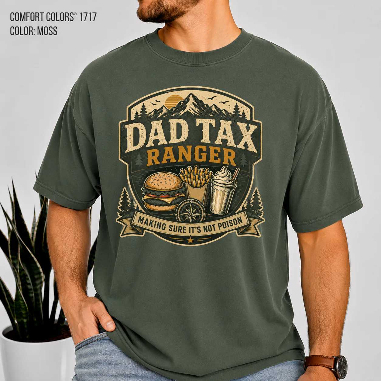 Dad Tax Ranger Graphic T-Shirt Funny Food Sampling Dad Gift Tee for Father's Day