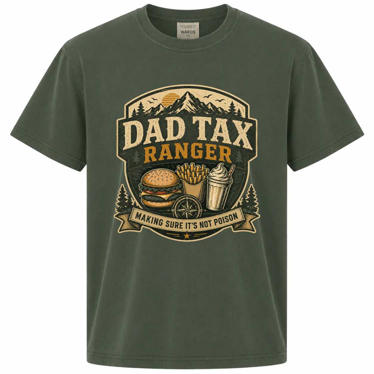 Dad Tax Ranger Graphic T-Shirt Funny Food Sampling Dad Gift Tee for Father's Day