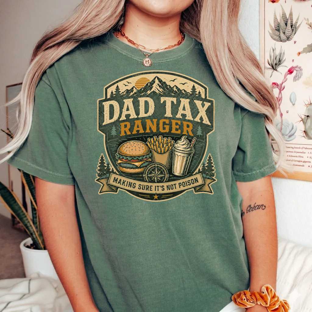 Dad Tax Ranger Graphic T-Shirt Funny Food Sampling Dad Gift Tee for Father's Day