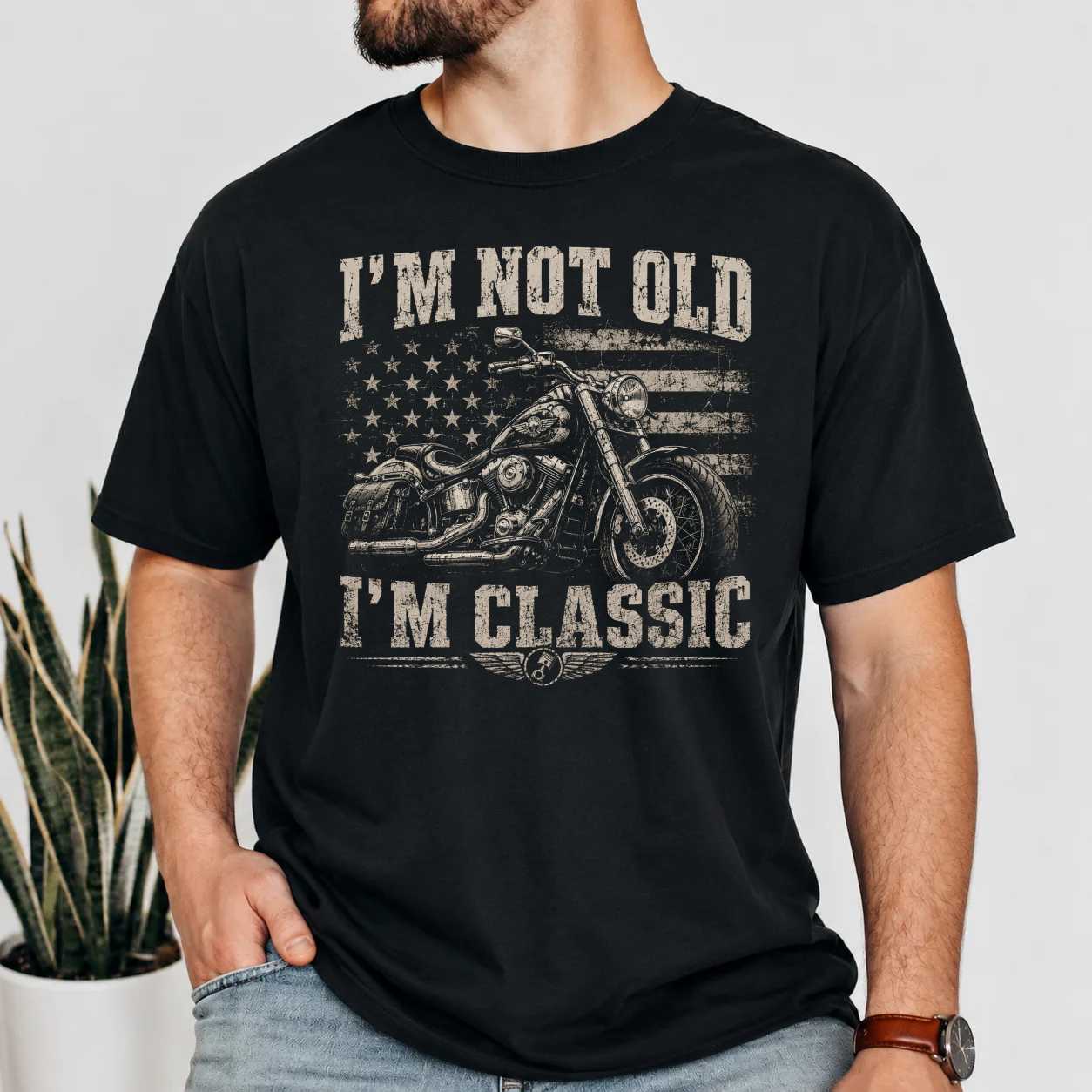 I'm Not Old T-Shirt for Motorcycle Enthusiasts - Classic Bike Design, Vintage Style