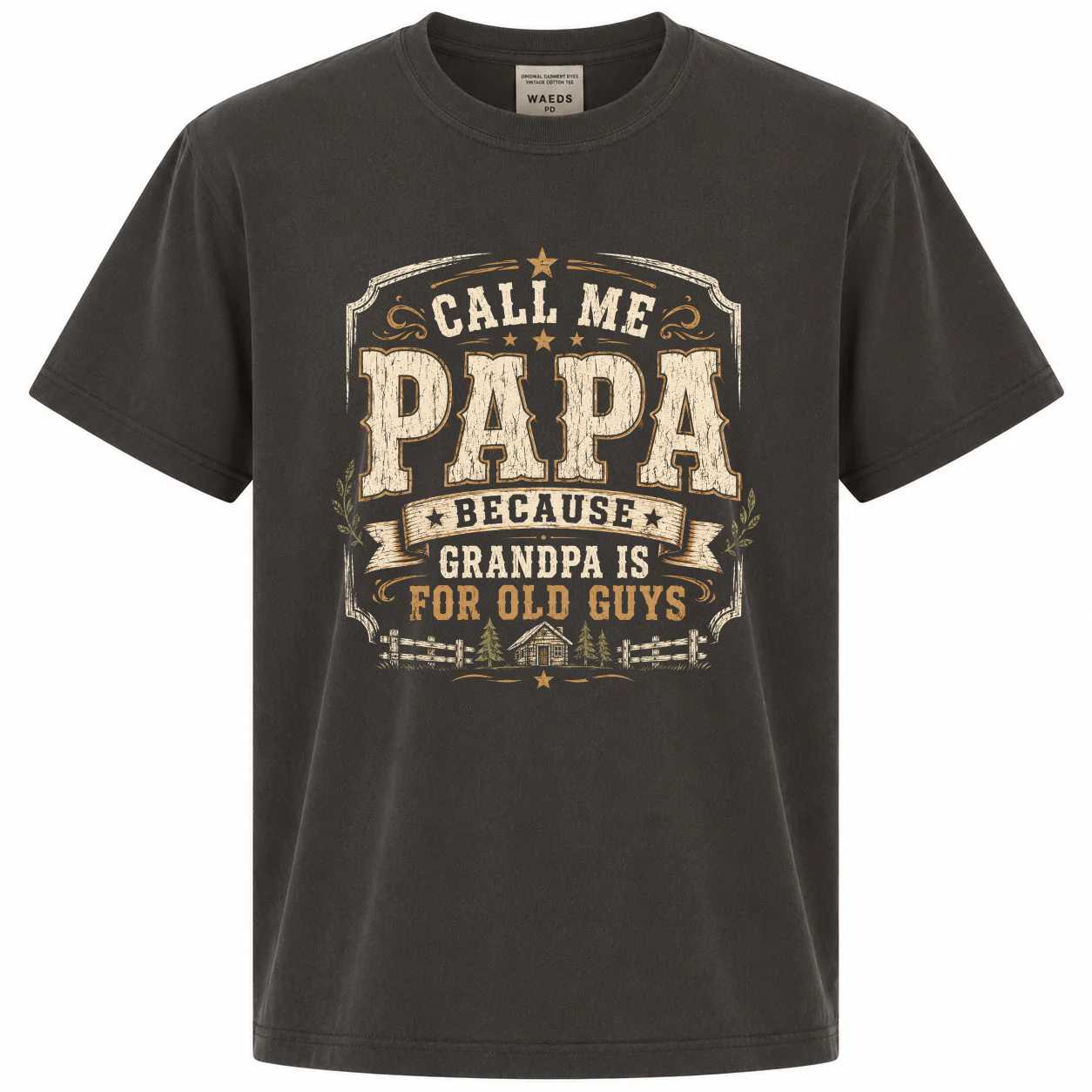 Farmhouse Papa Shirt Funny Country Family Tee Gift for Proud Grandfathers