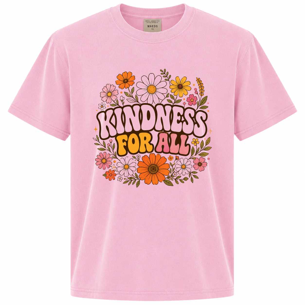 Floral Equality Graphic T-Shirt Groovy Boho Human Rights Statement Tee for Women