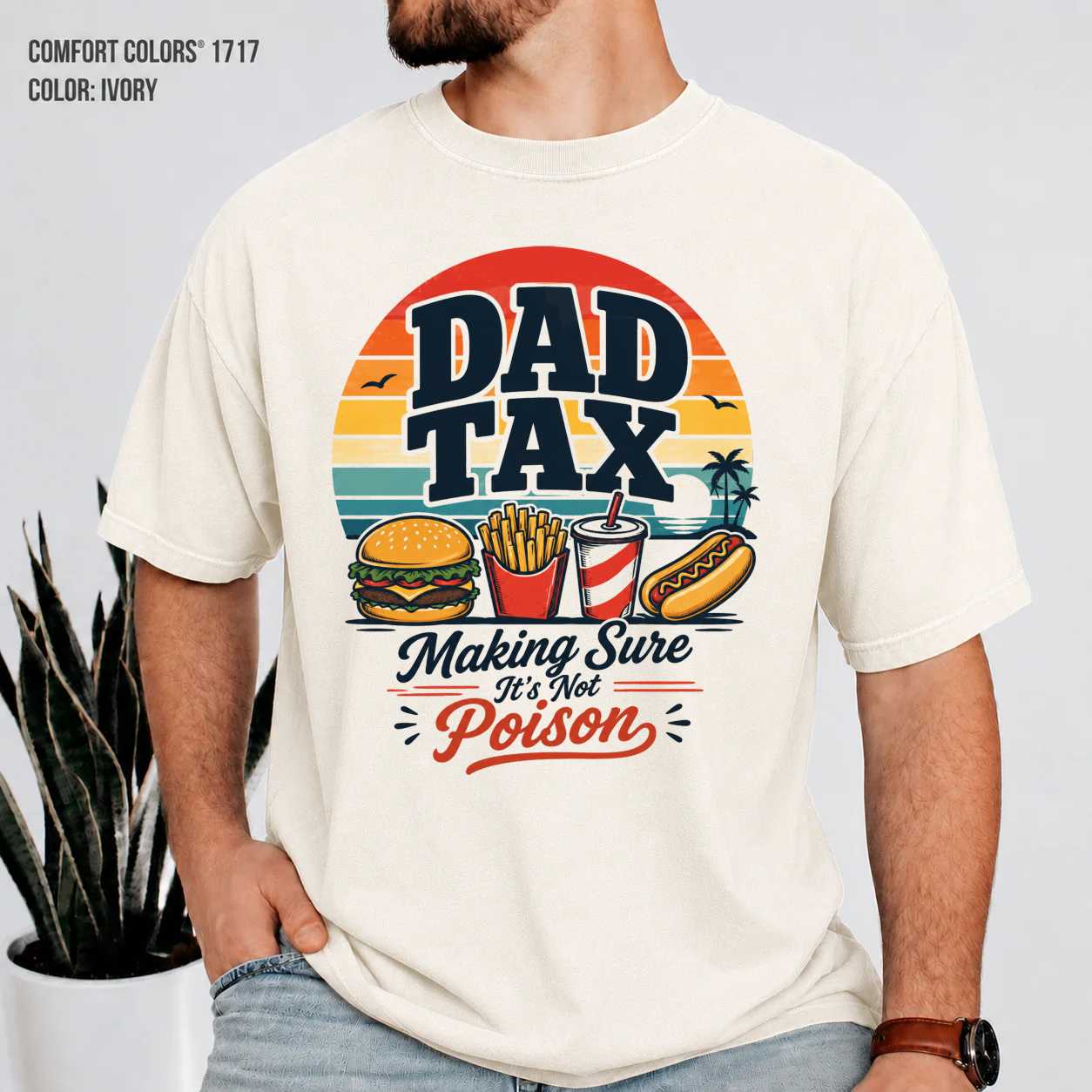 Funny Dad Tax Sweatshirt Retro Food Lover Father Gift Making Sure It's Not Poison Design