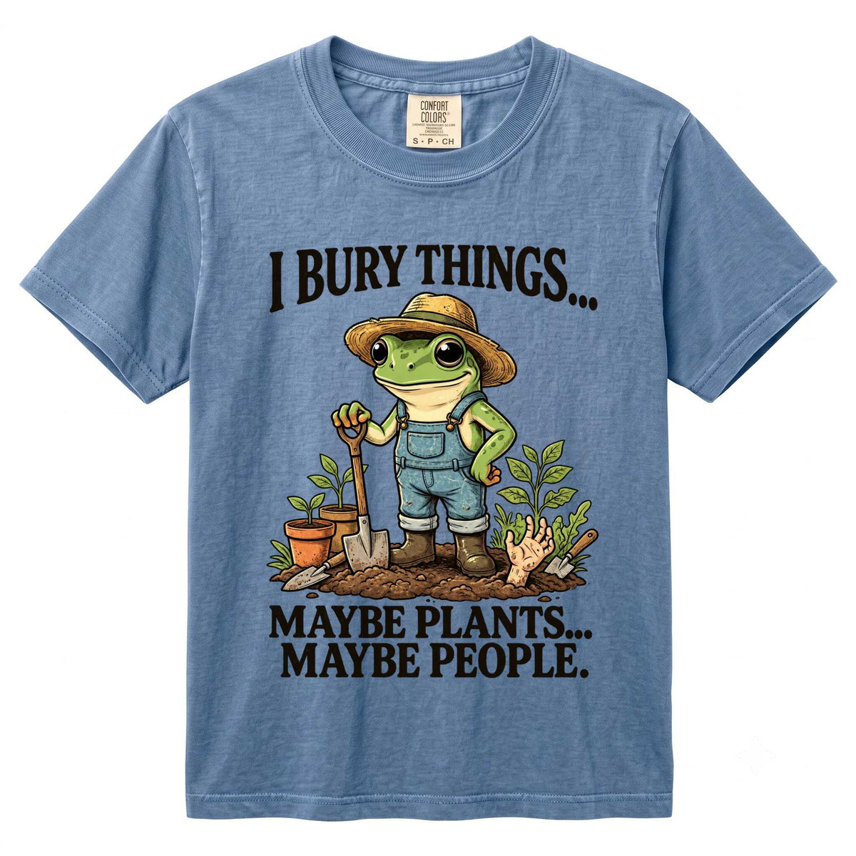 Funny Frog Comfort Colors Shirt - Perfect for Garden Lovers | Humorous Design | Gift Idea