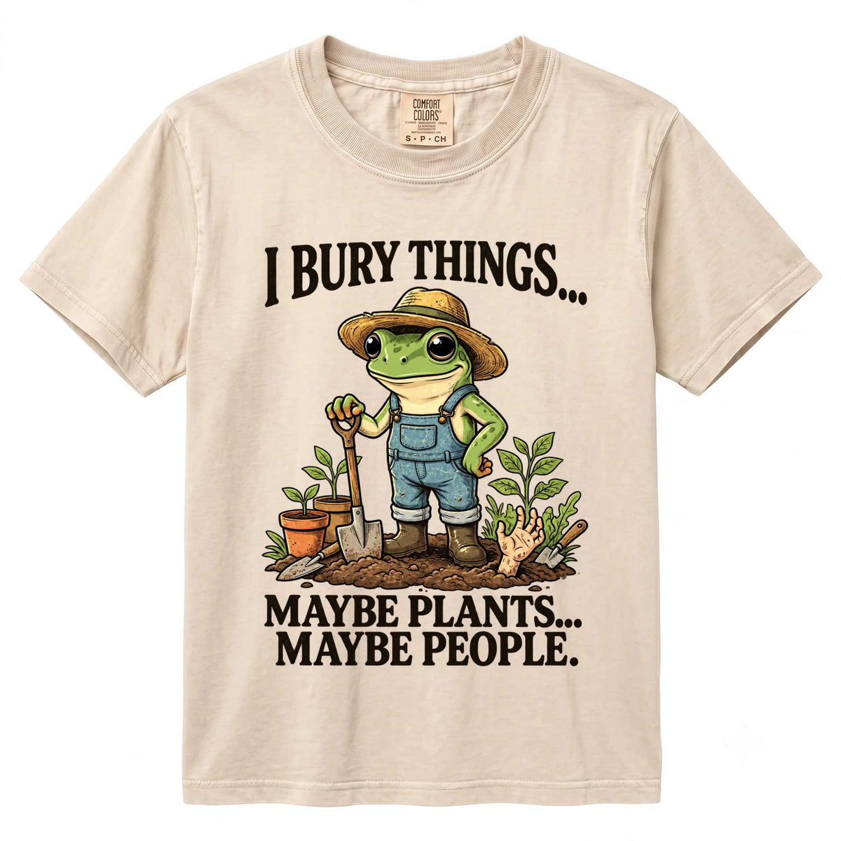 Funny Frog Comfort Colors Shirt - Perfect for Garden Lovers | Humorous Design | Gift Idea