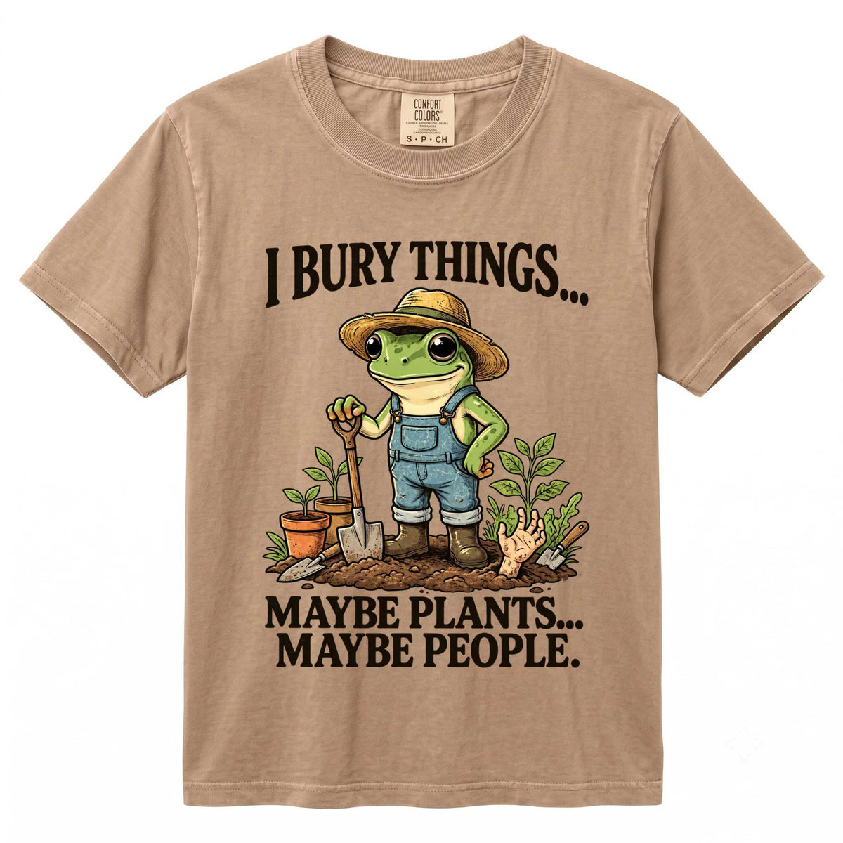 Funny Frog Comfort Colors Shirt - Perfect for Garden Lovers | Humorous Design | Gift Idea