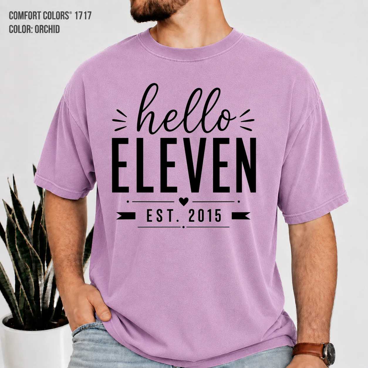 Hello Eleven Cute Birthday Shirt Est 2015 Kawaii Birthday Tee for Girls
