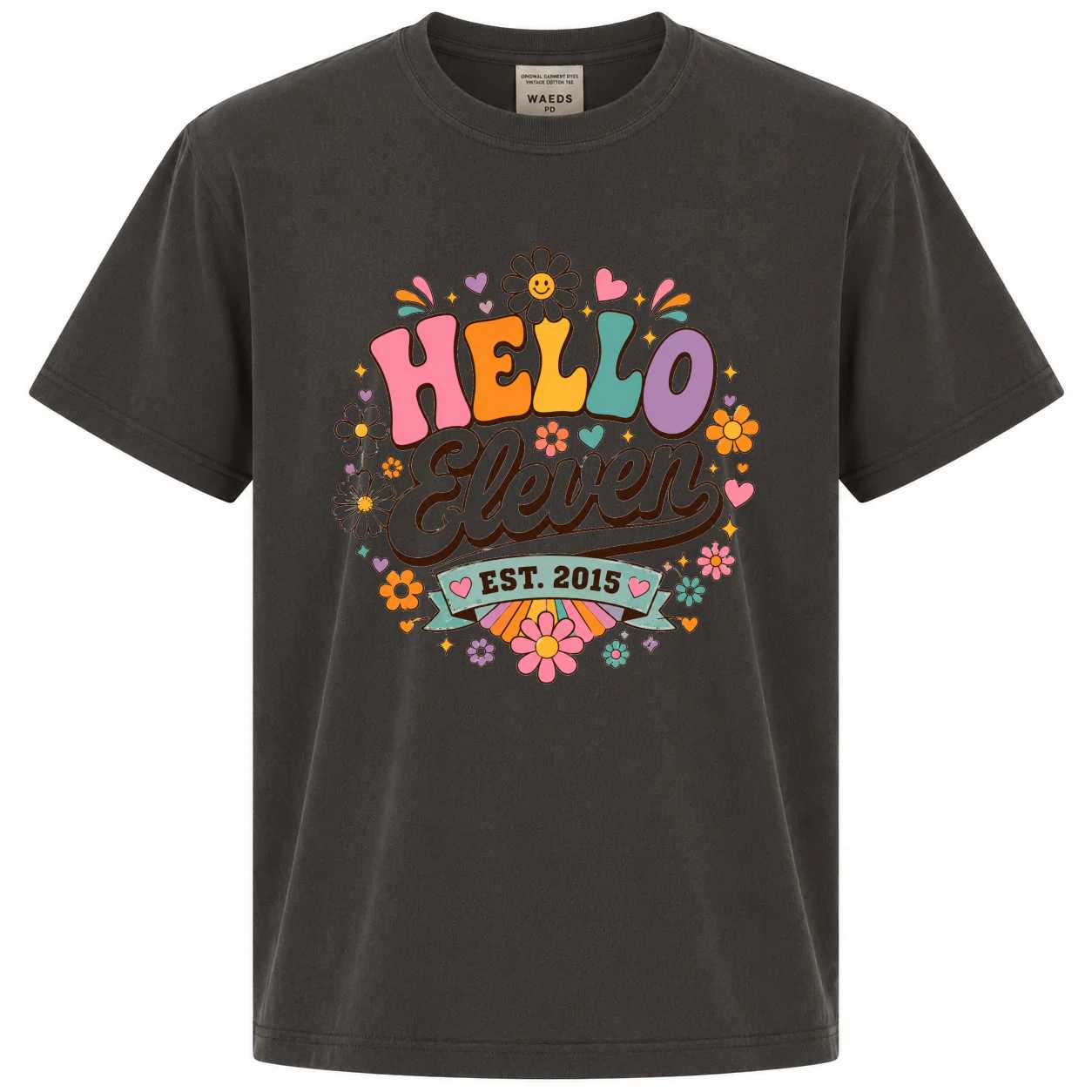 Hello Eleven Vintage Birthday Shirt Est 2015 Distressed Retro Party Tee