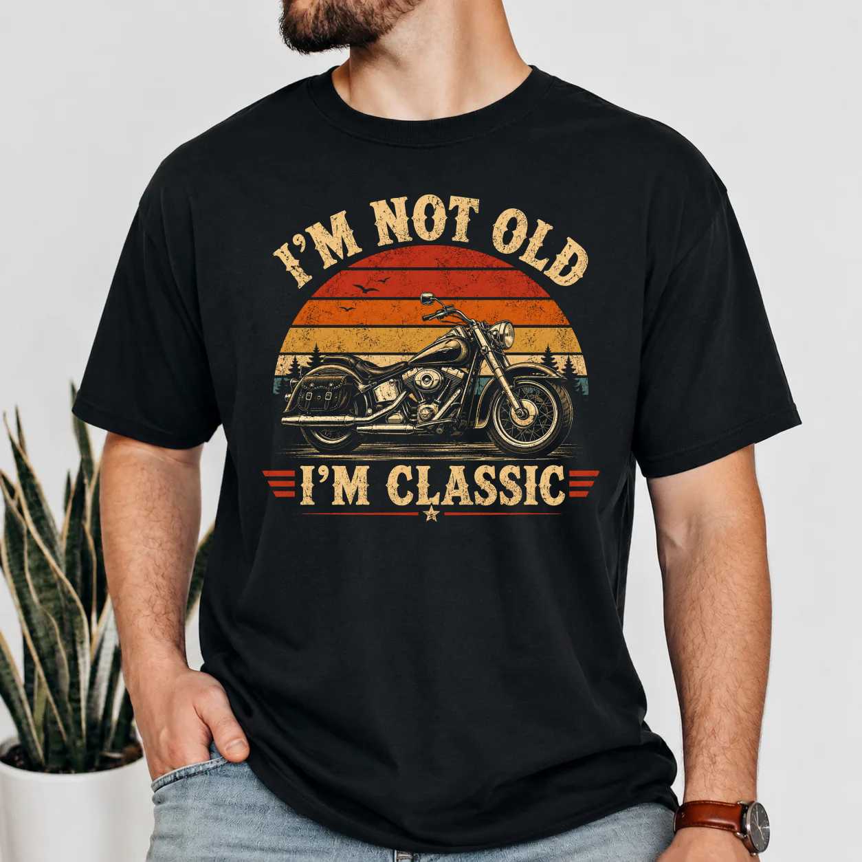 I'm Not Old I'm Classic Motorcycle T-Shirt for Adults - Vintage Style, Perfect Gift