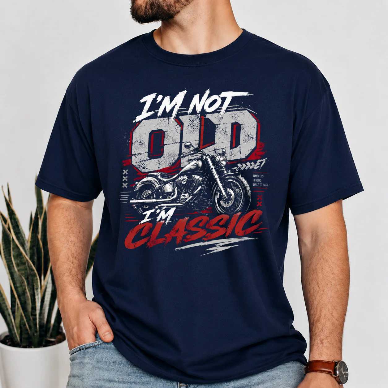 I'm Not Old I'm Classic Motorcycle T-Shirt for Men - Vintage Biker Style, Perfect Gift
