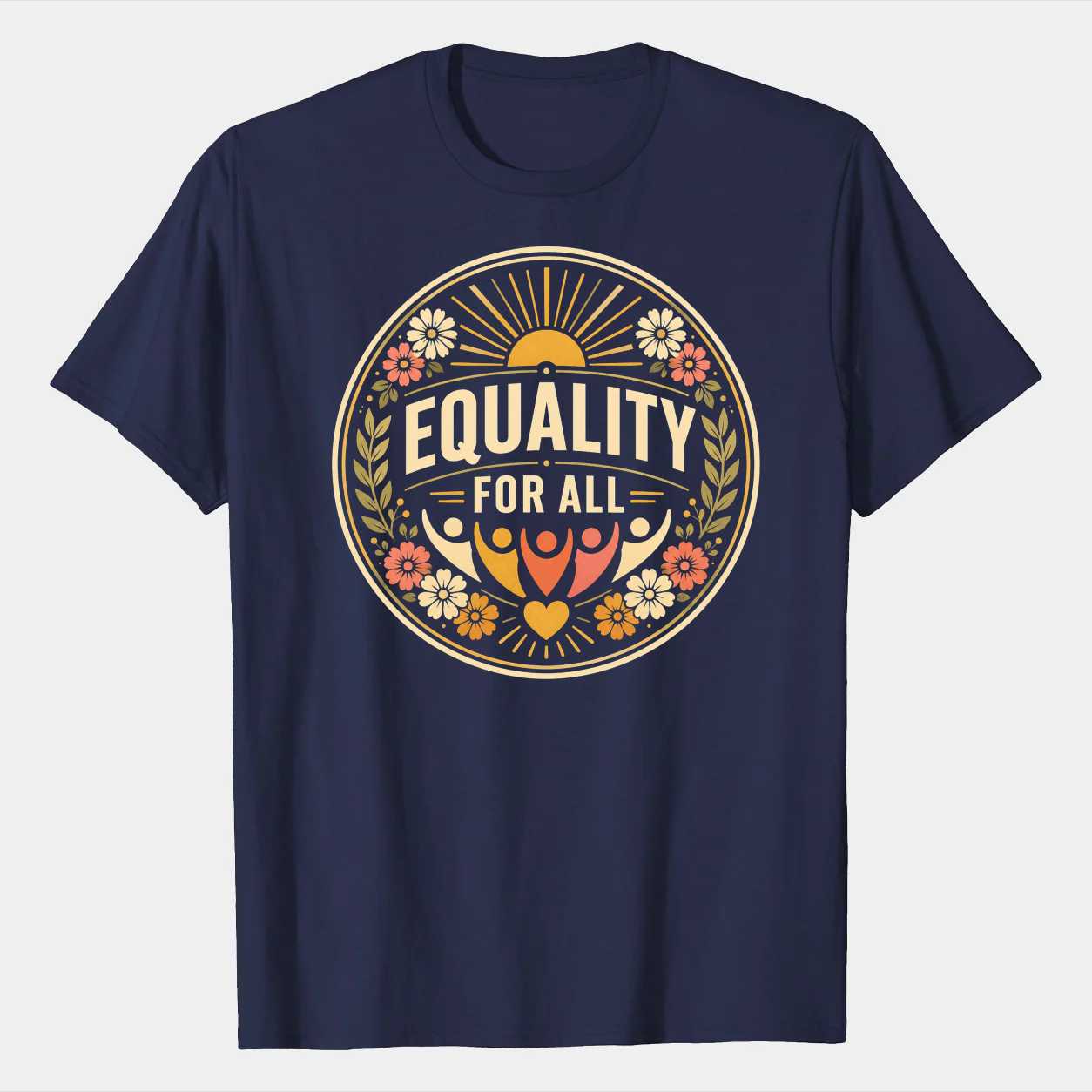 Inclusion Graphic T-Shirt Modern Badge Style Human Rights and Equality Message Tee