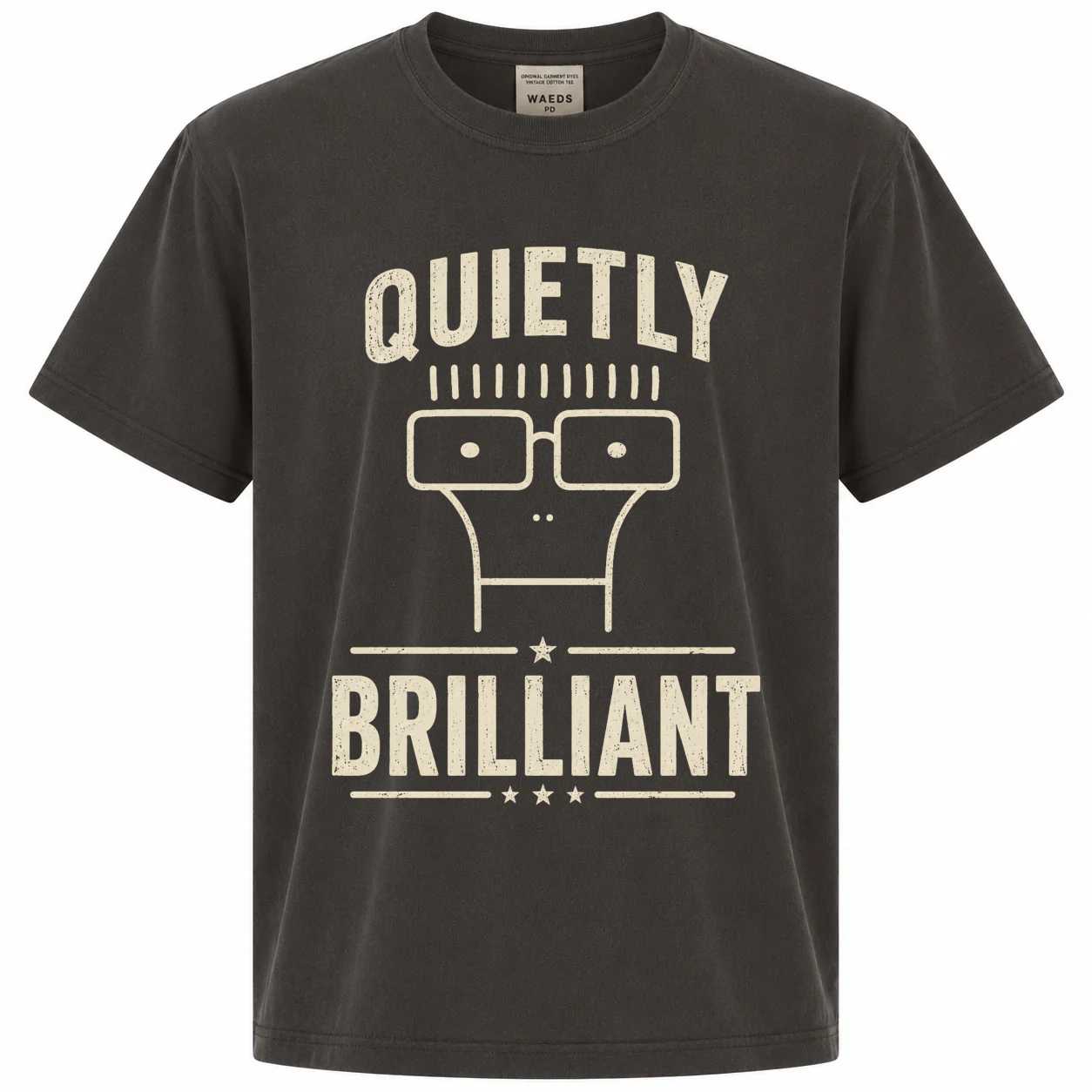 Introvert Graphic T-Shirt Vintage Nerd Face Design Casual Everyday Humor Tee for Men and Women