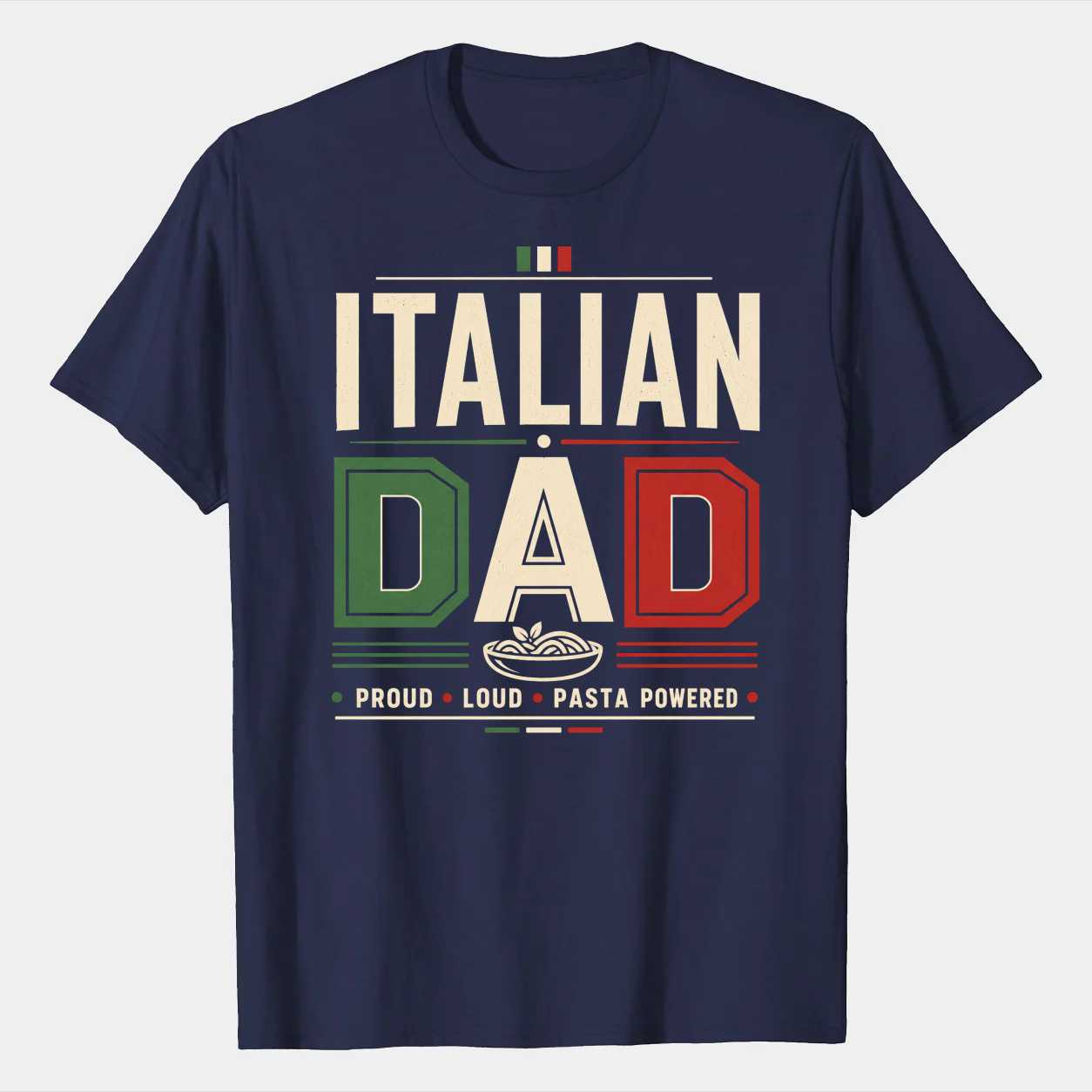 Minimal Italian Dad Shirt Modern Heritage Graphic Tee Funny Father Gift for Everyday Wear