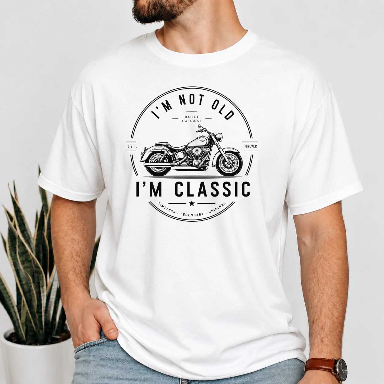 I'm Not Old I'm Classic Motorcycle Comfort Colors T-Shirt for Men Funny Biker Gift