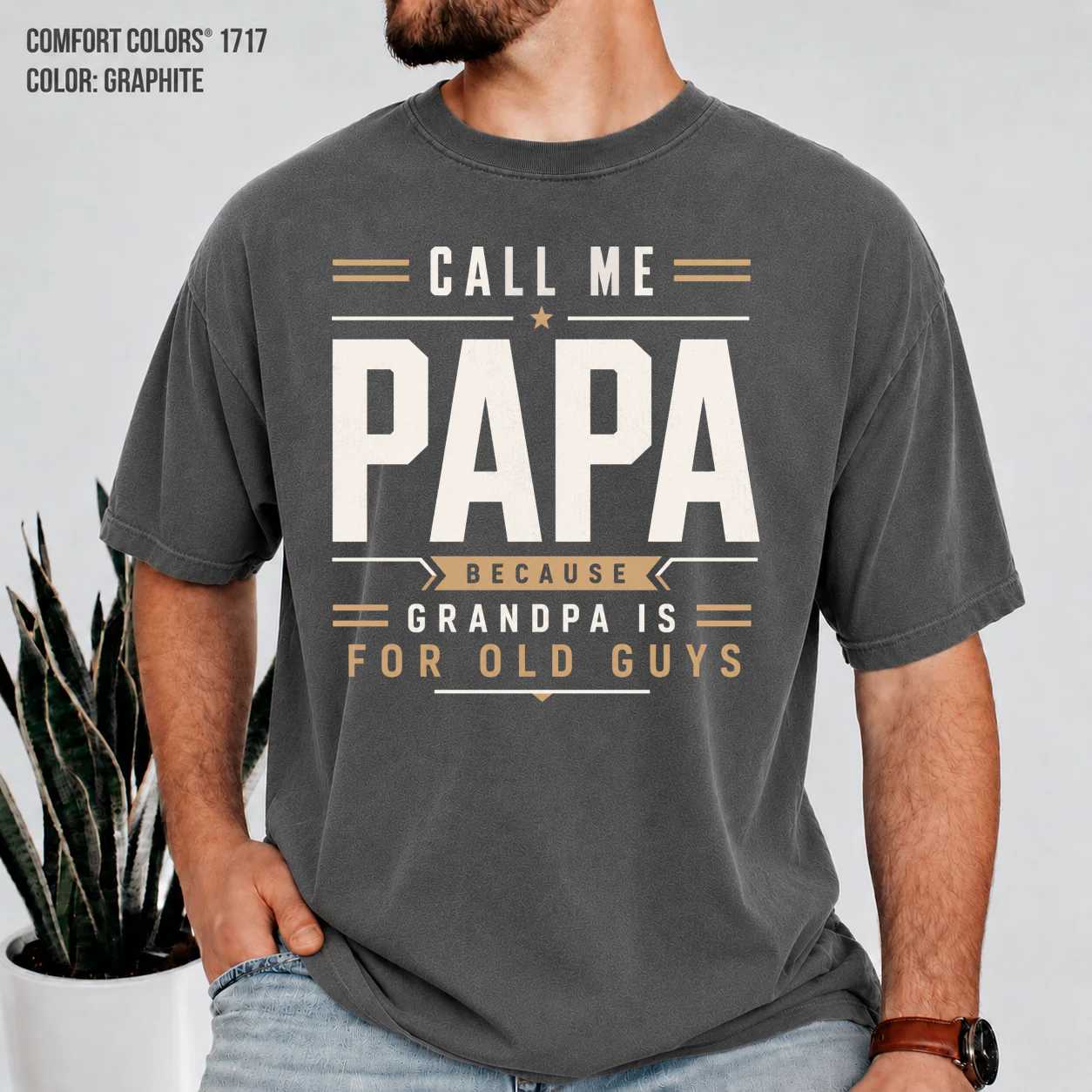 Minimalist Papa Shirt Funny Family Humor Tee for Cool Grandfathers and Fathers