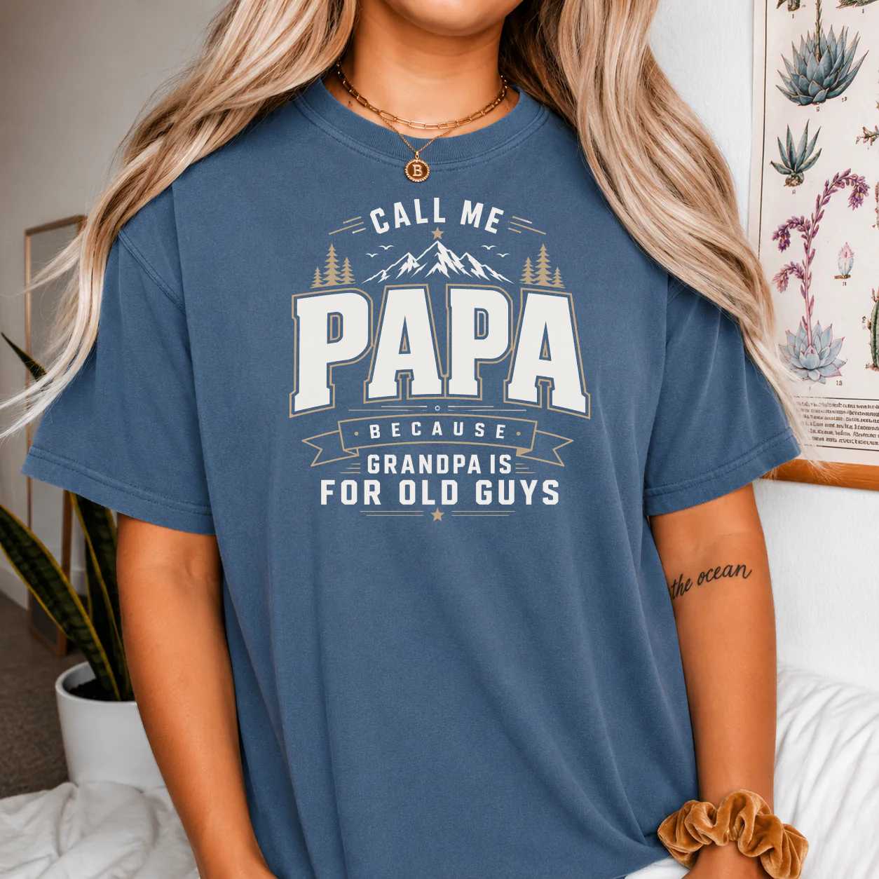 Modern Papa Shirt Funny Family Graphic Tee for Cool Fathers and Grandfathers