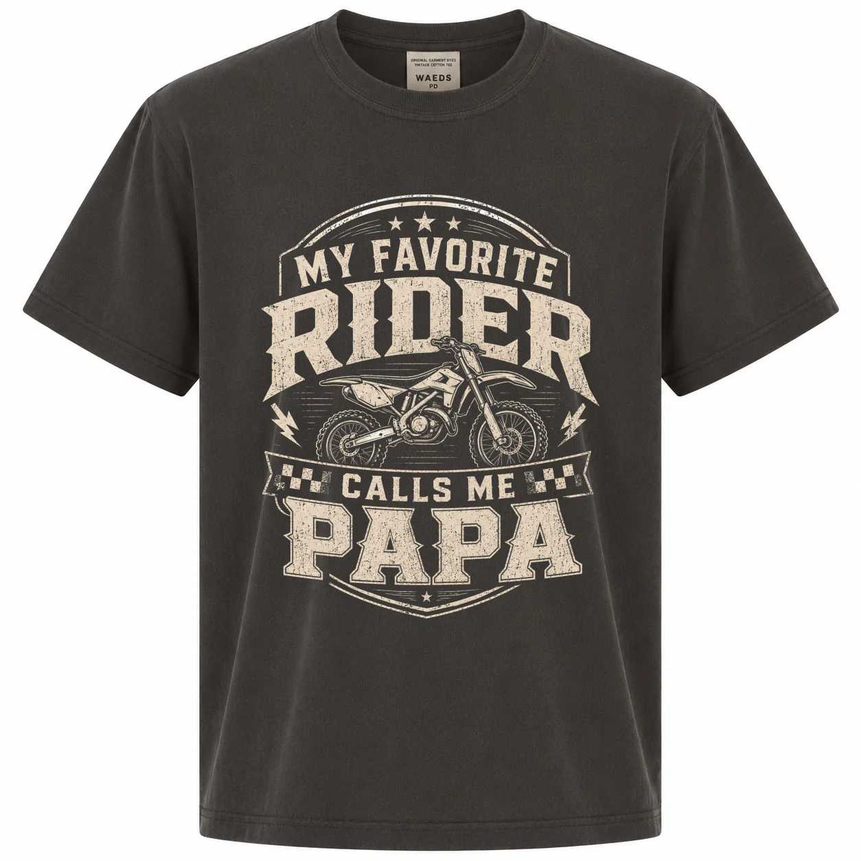 Motocross Papa Shirt Vintage Dirt Bike Grandpa Gift Racing Family Race Day Graphic Tee