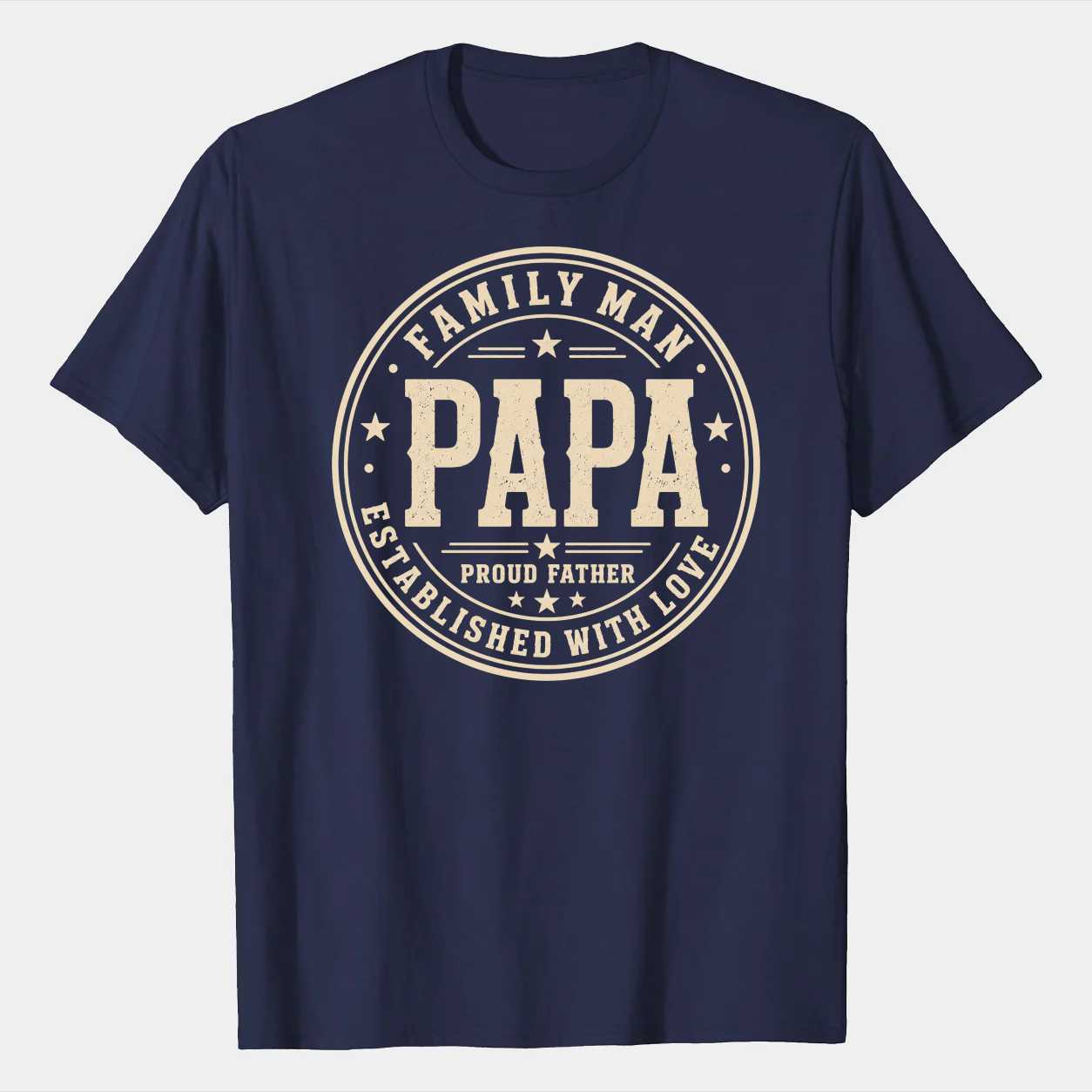 Papa Badge Graphic T Shirt Fathers Day Gift Proud Dad Emblem Apparel