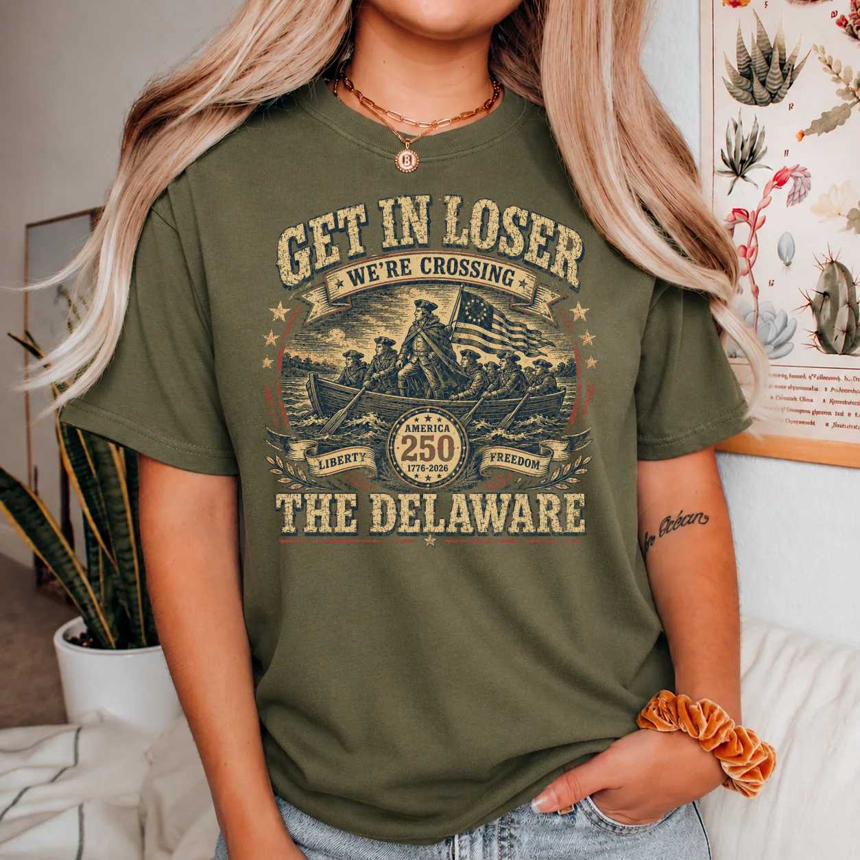 Get in Loser T-Shirt - Celebrate the 250th Crossing of the Delaware | Vintage Style | Perfect Gift
