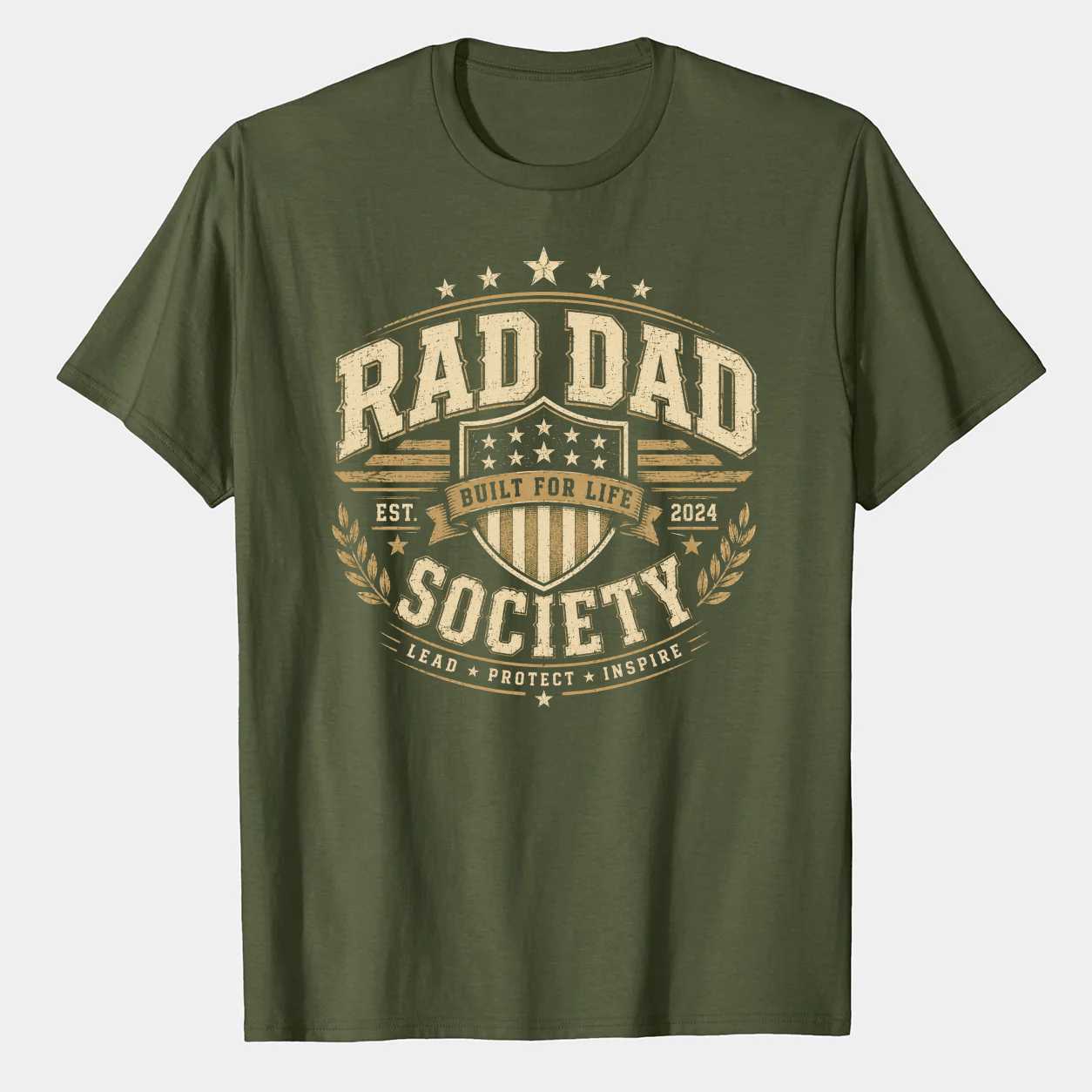 Patriotic Rad Dad Society T-Shirt for Fathers, Americana Graphic Tee Father's Day Gift