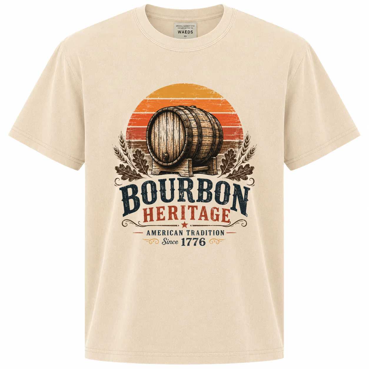 Retro Bourbon Heritage Shirt Vintage Whiskey Sunset Graphic Americana Bourbon Lover T-Shirt