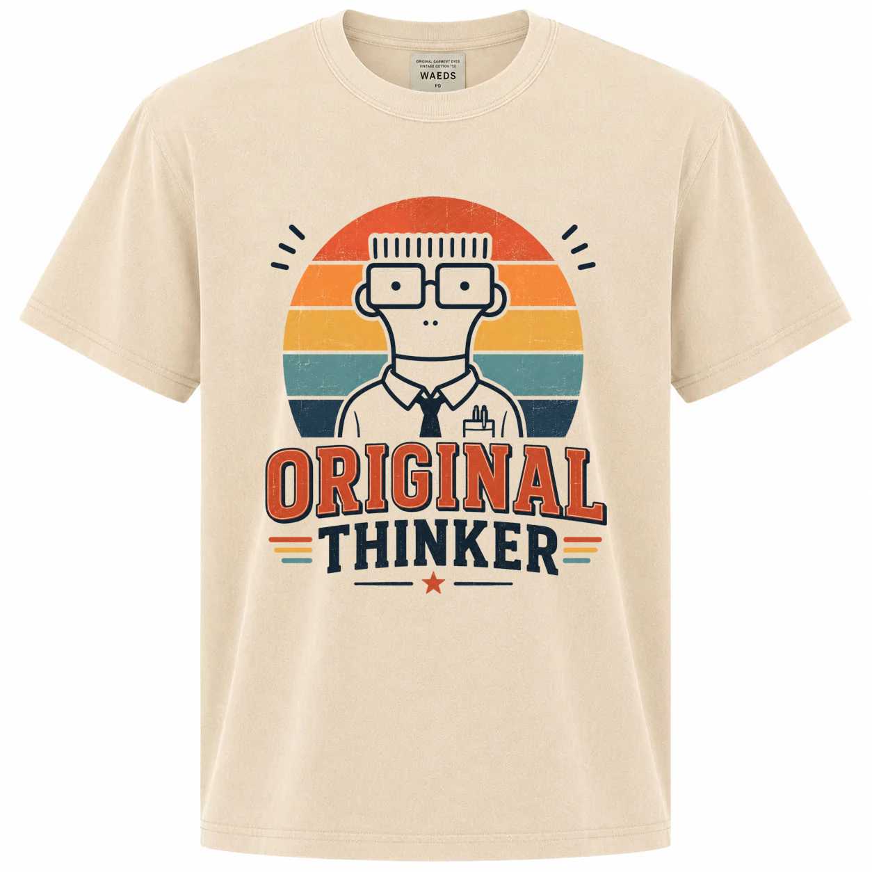 Retro Geek T-Shirt Funny Smart Character Graphic Tee for Casual Everyday Lifestyle Wear