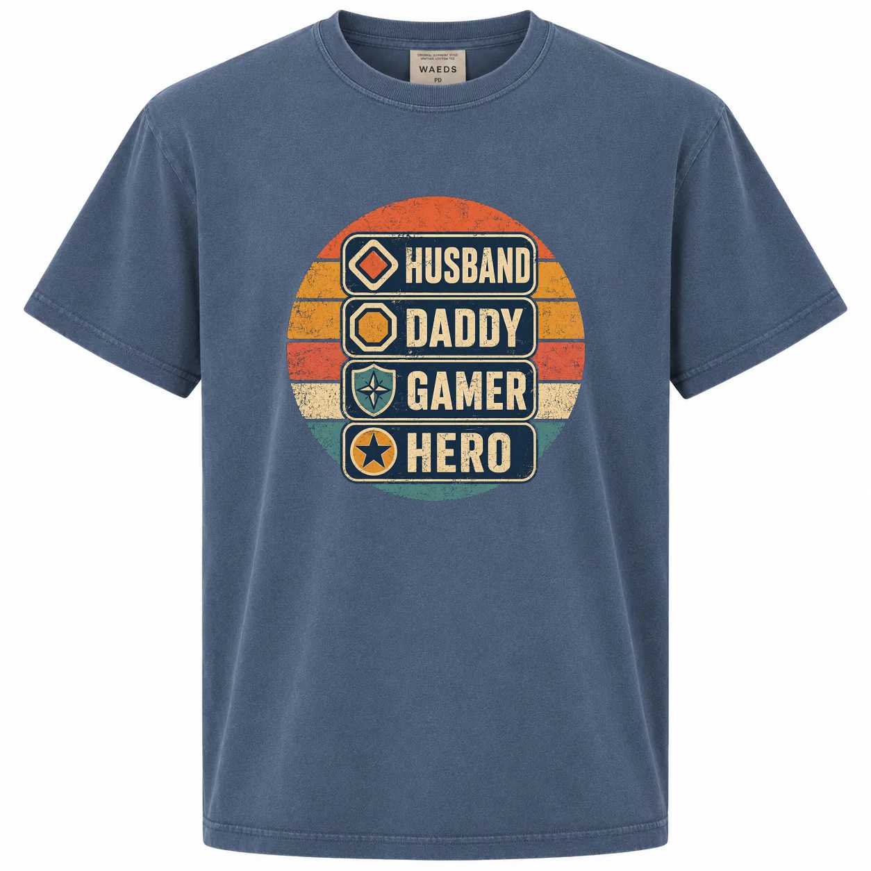 Husband Daddy Gamer Hero Retro T-Shirt for Gaming Dads and Thoughtful Father Day Gifts