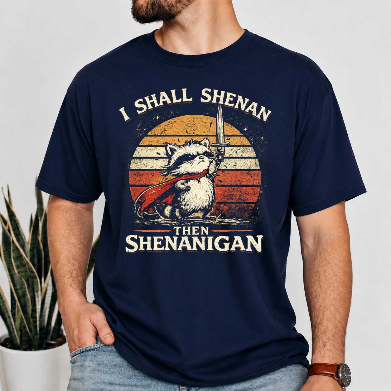 I Shall Shenan Then Shenanigan T-Shirt for Adults - Funny Raccoon Design, Perfect Gift