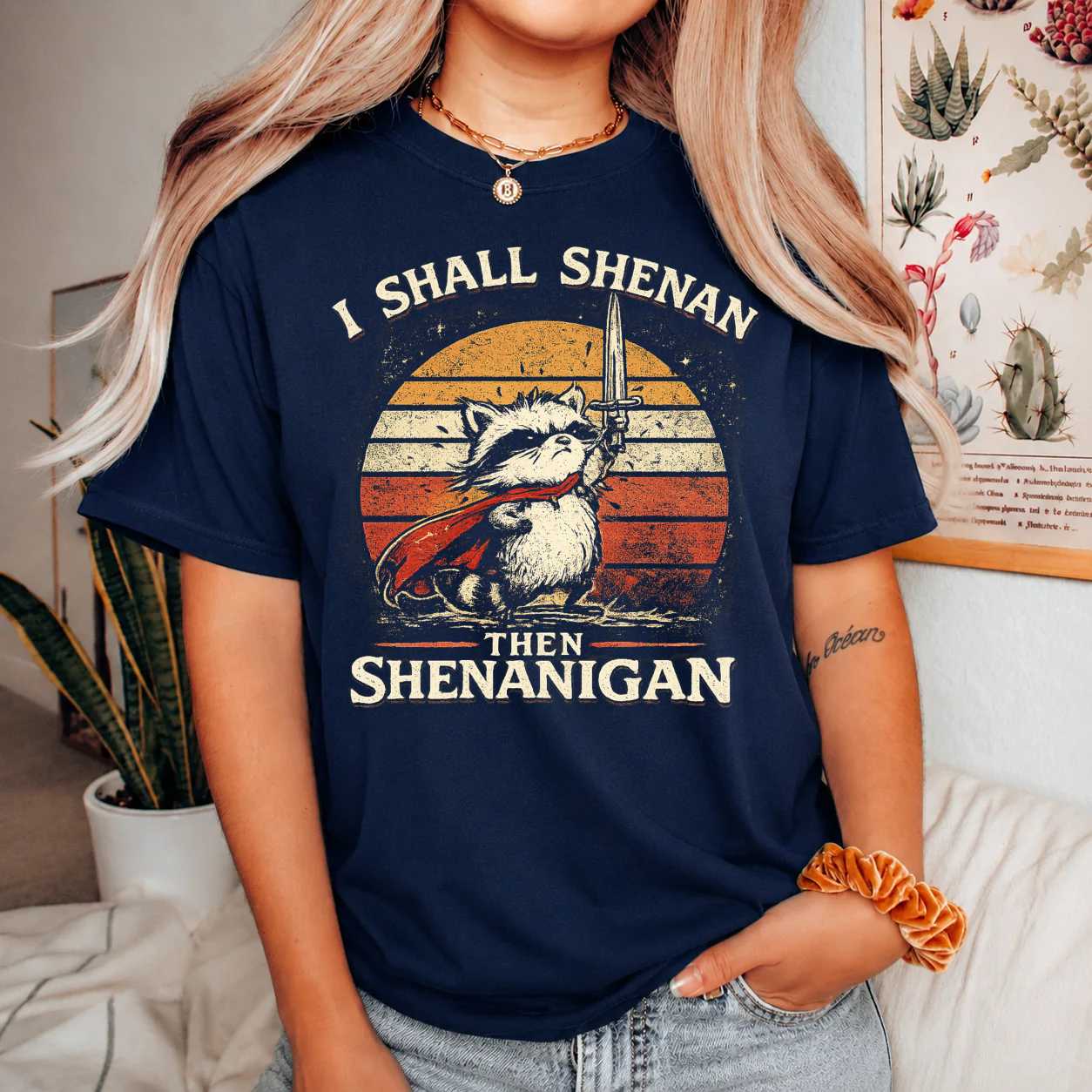 I Shall Shenan Then Shenanigan T-Shirt for Adults - Funny Raccoon Design, Perfect Gift