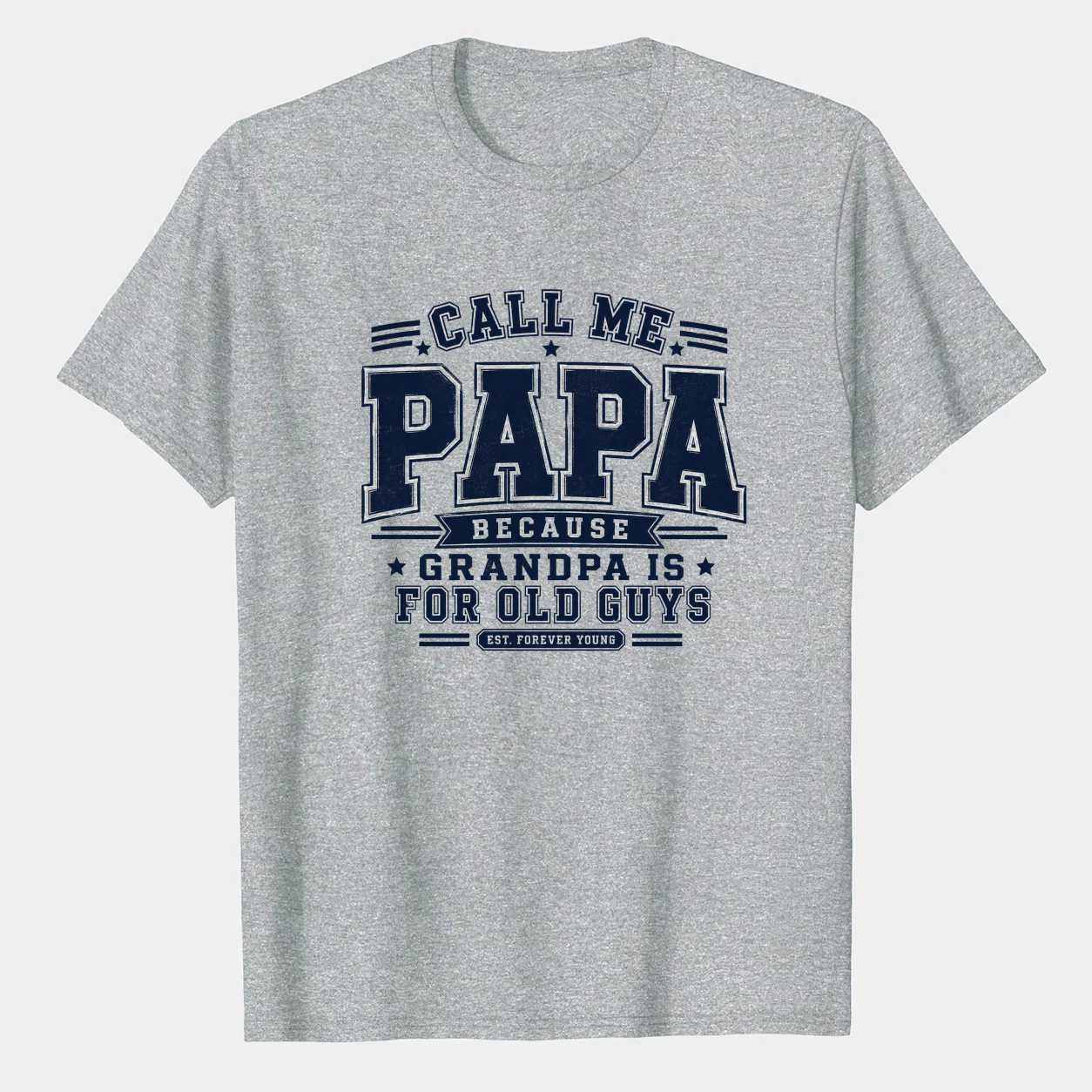 Varsity Papa Shirt Funny Family Sports Style Tee for Cool Grandfathers