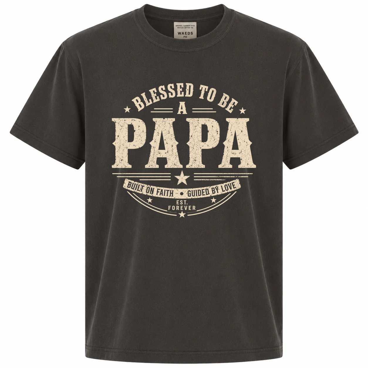 Vintage Papa Shirt for Fathers Day Gift Distressed Heritage Dad Graphic T-Shirt for Proud Fathers