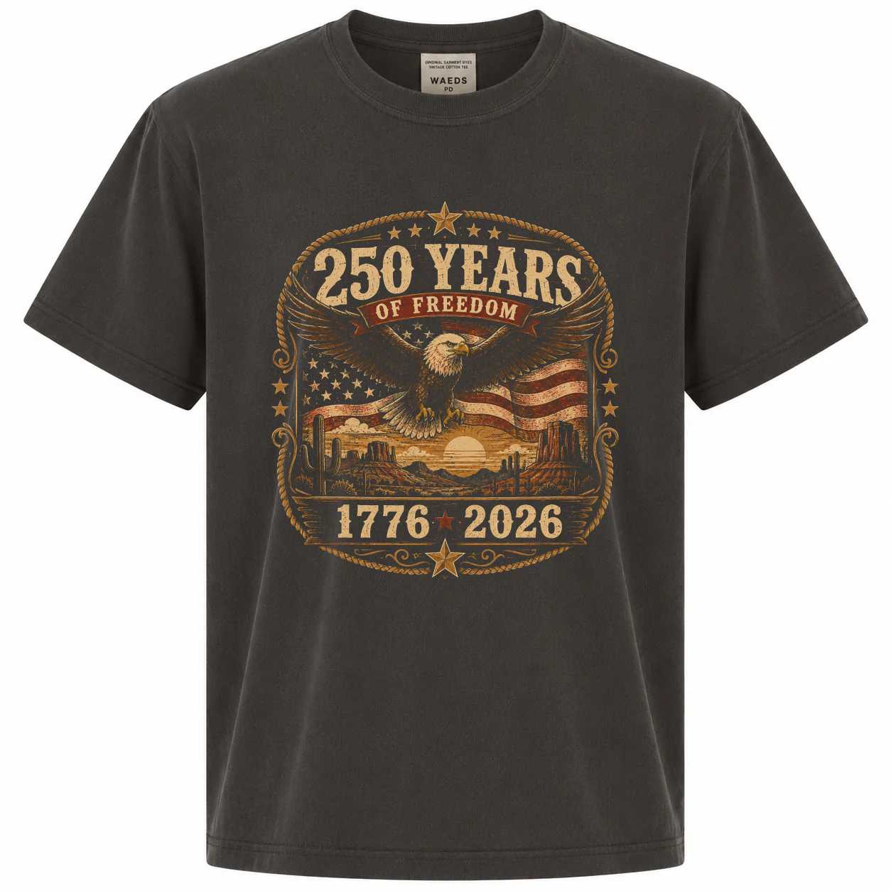 Western Patriotic Eagle T-Shirt USA 250 Anniversary Freedom Heritage Graphic Tee 1776 2026