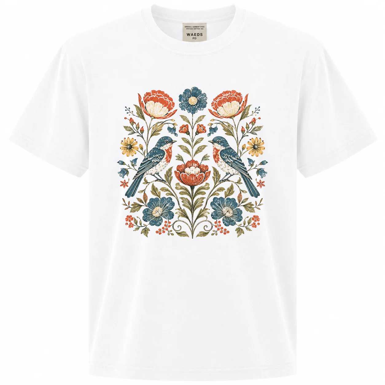 Nature Inspired Floral T-Shirt for Adults - Vibrant Design, Perfect Gift