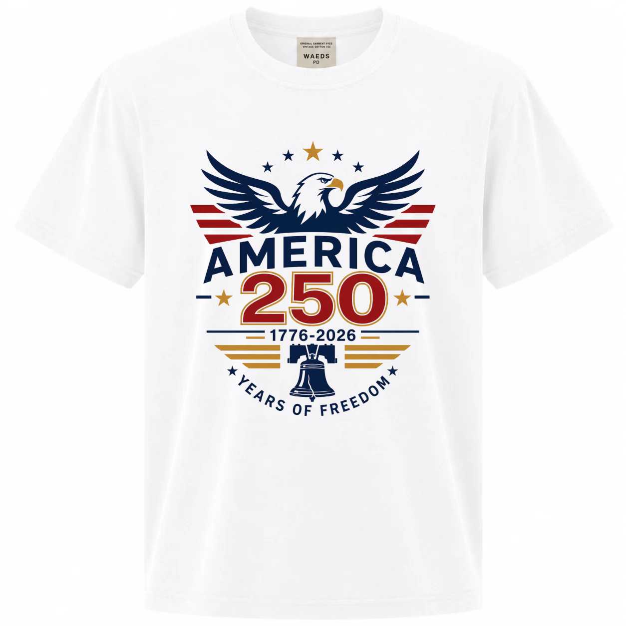 250 Years America Eagle Liberty Bell T-Shirt for Adults - Celebrate Freedom, Stylish Design