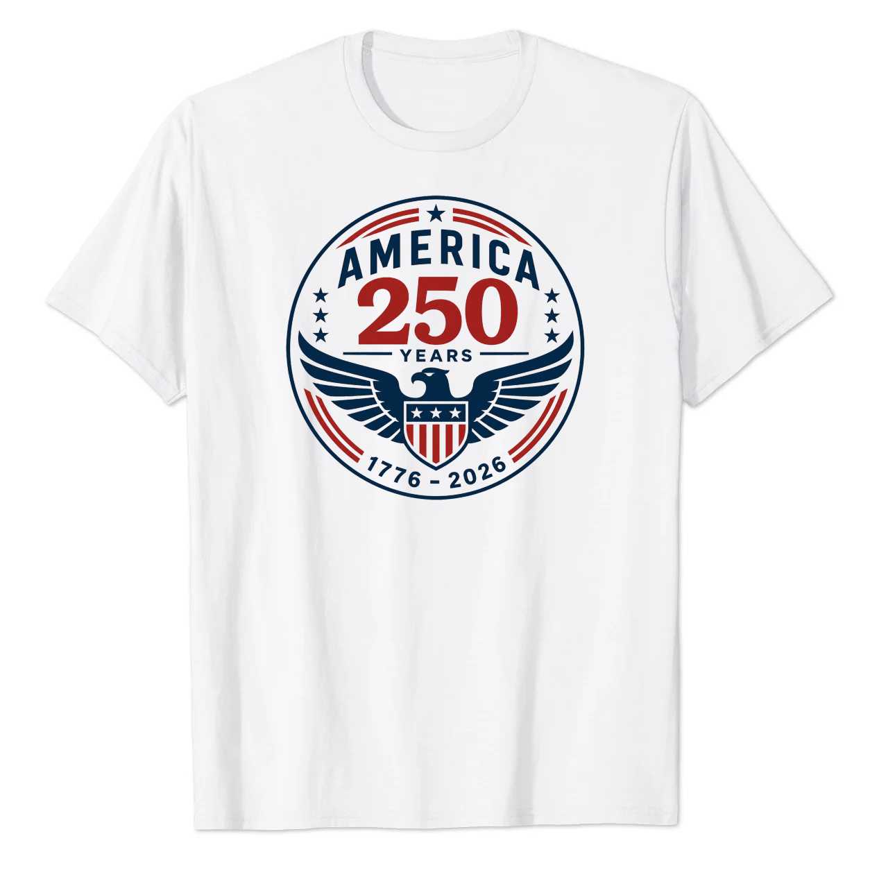 America 250 Years 1776-2026 Patriotic Eagle T-Shirt for Men and Women Commemorative USA Graphic Tee