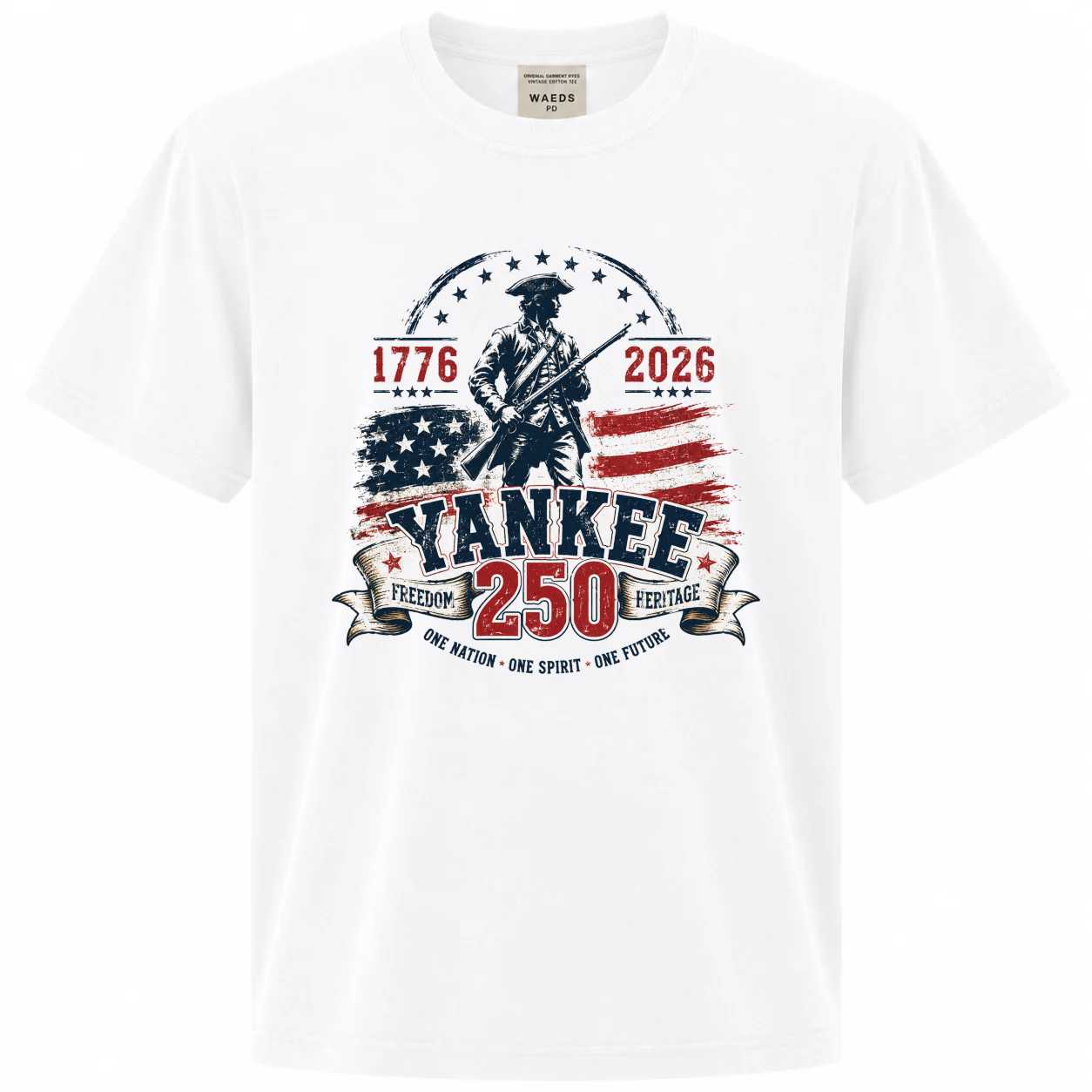 Yankee 250 American Heritage T-Shirt for Adults Patriotic 1776-2026 Semiquincentennial Tee